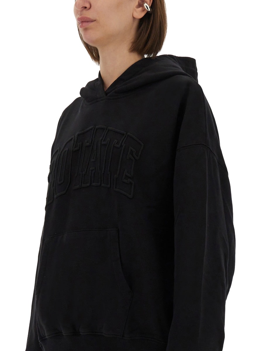 Rotate Birger Christensen Hooded Sweatshirt With In Black