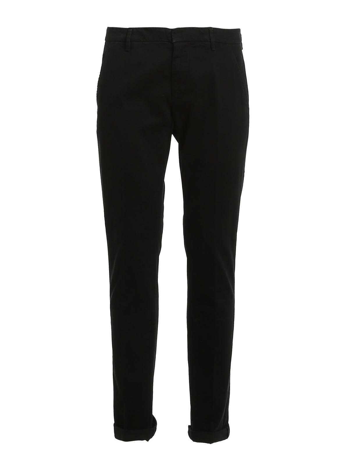 Dondup Belt Loop Casual Pants In Black