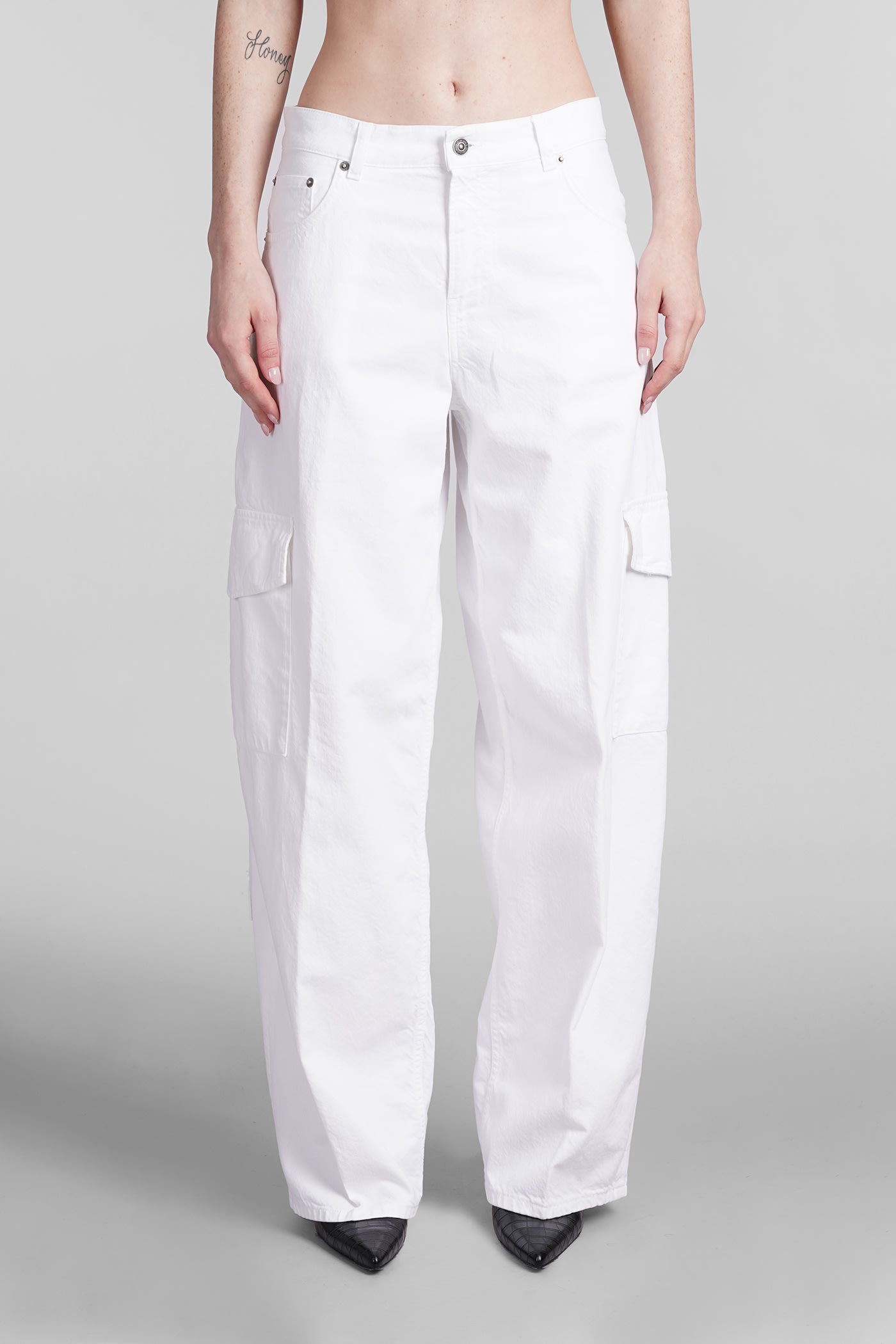 Bethany Jeans In White Cotton