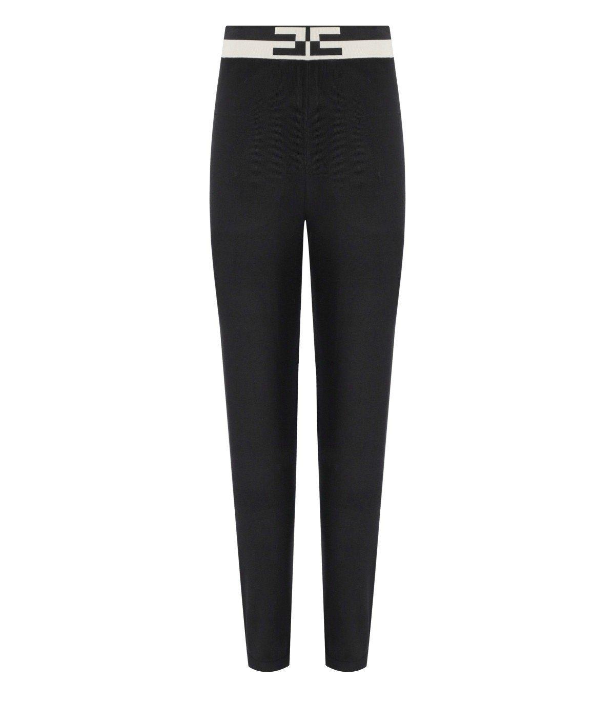 Shop Elisabetta Franchi Logo Banded Joggers In Nero