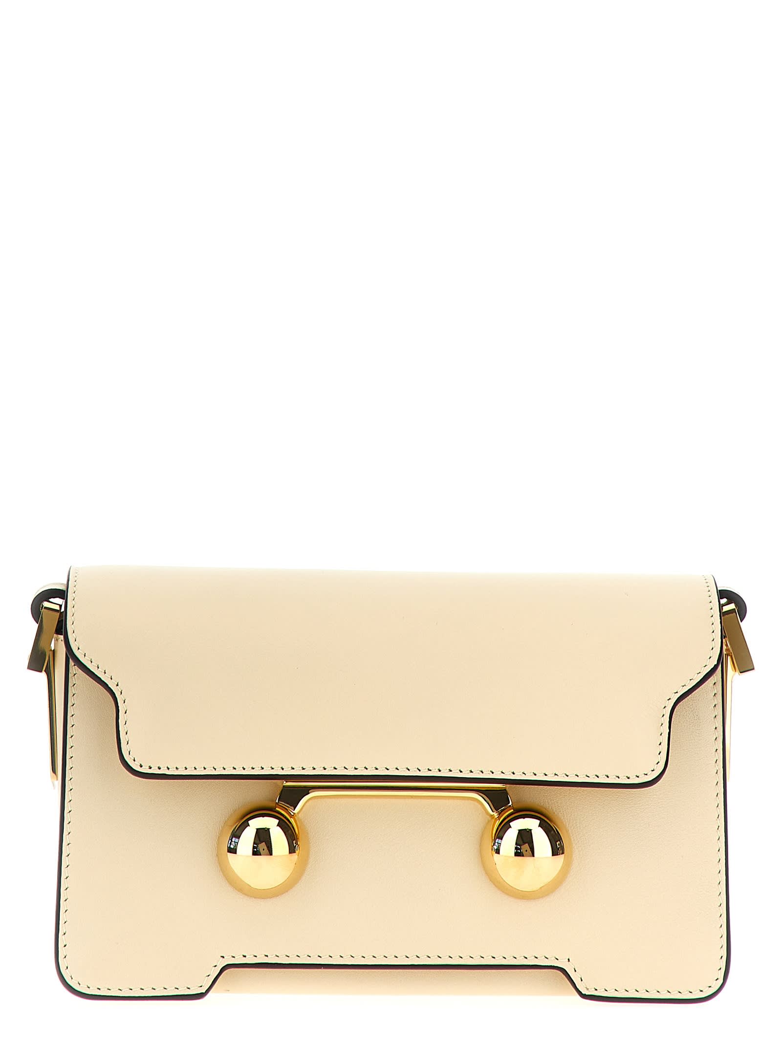 Shop Marni Trunkaroo Mini Shoulder Bag In White