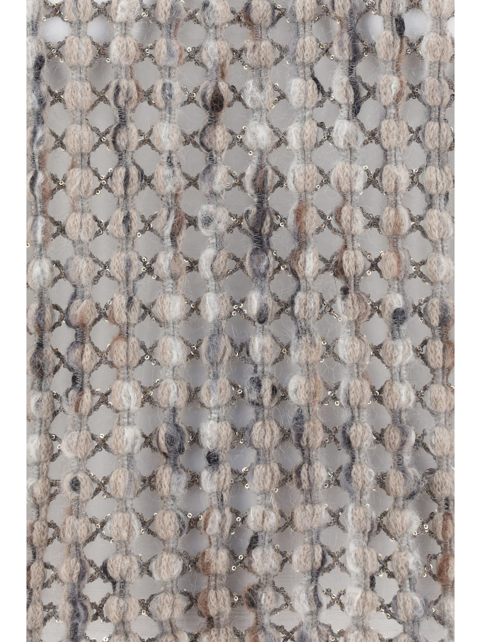 Brunello Cucinelli Sparkling Short Sleeve Knitwear In Gray