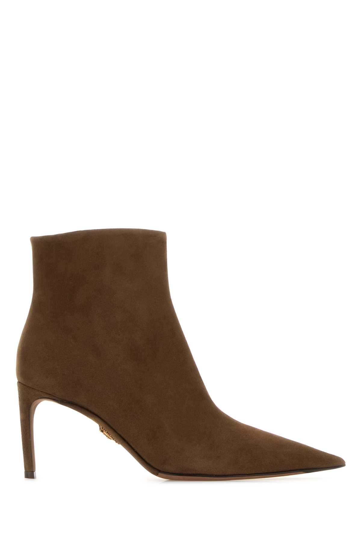 Dolce & Gabbana Women Devotion Pointed-toe Ankle Boots 75mm In Brown