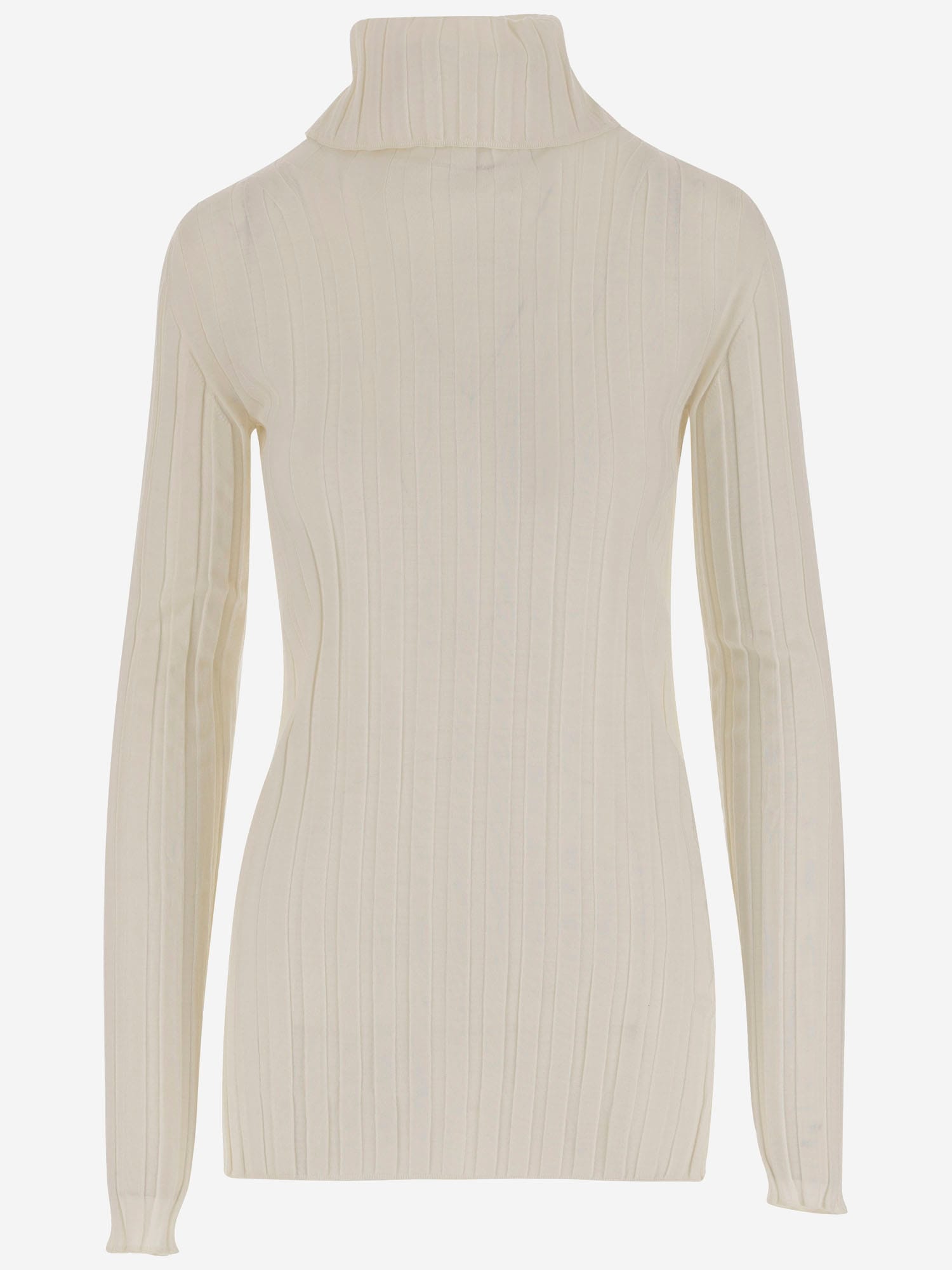 Ribbed Wool And Silk Sweater