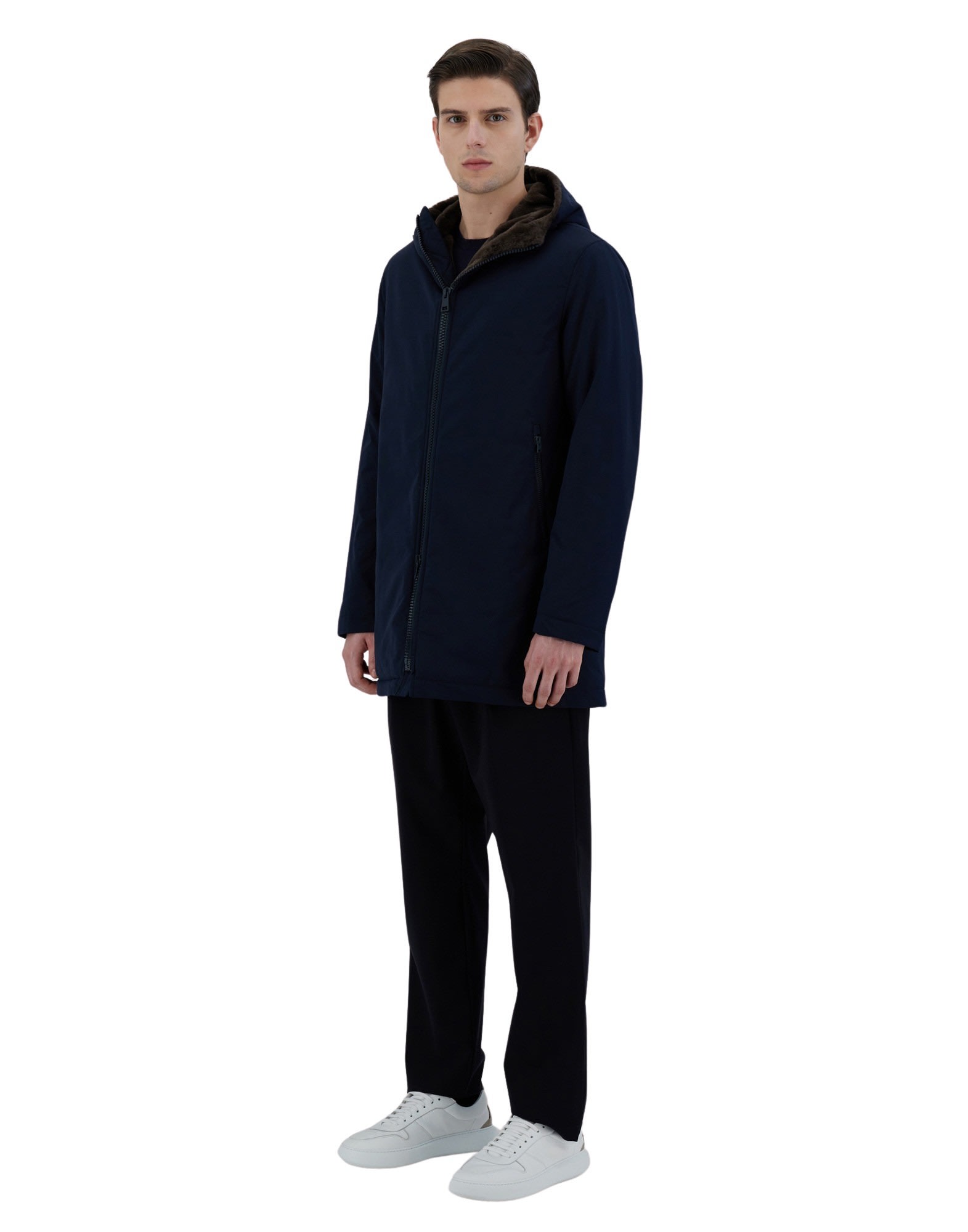 Shop Herno Parka Keystone In Blue Brown