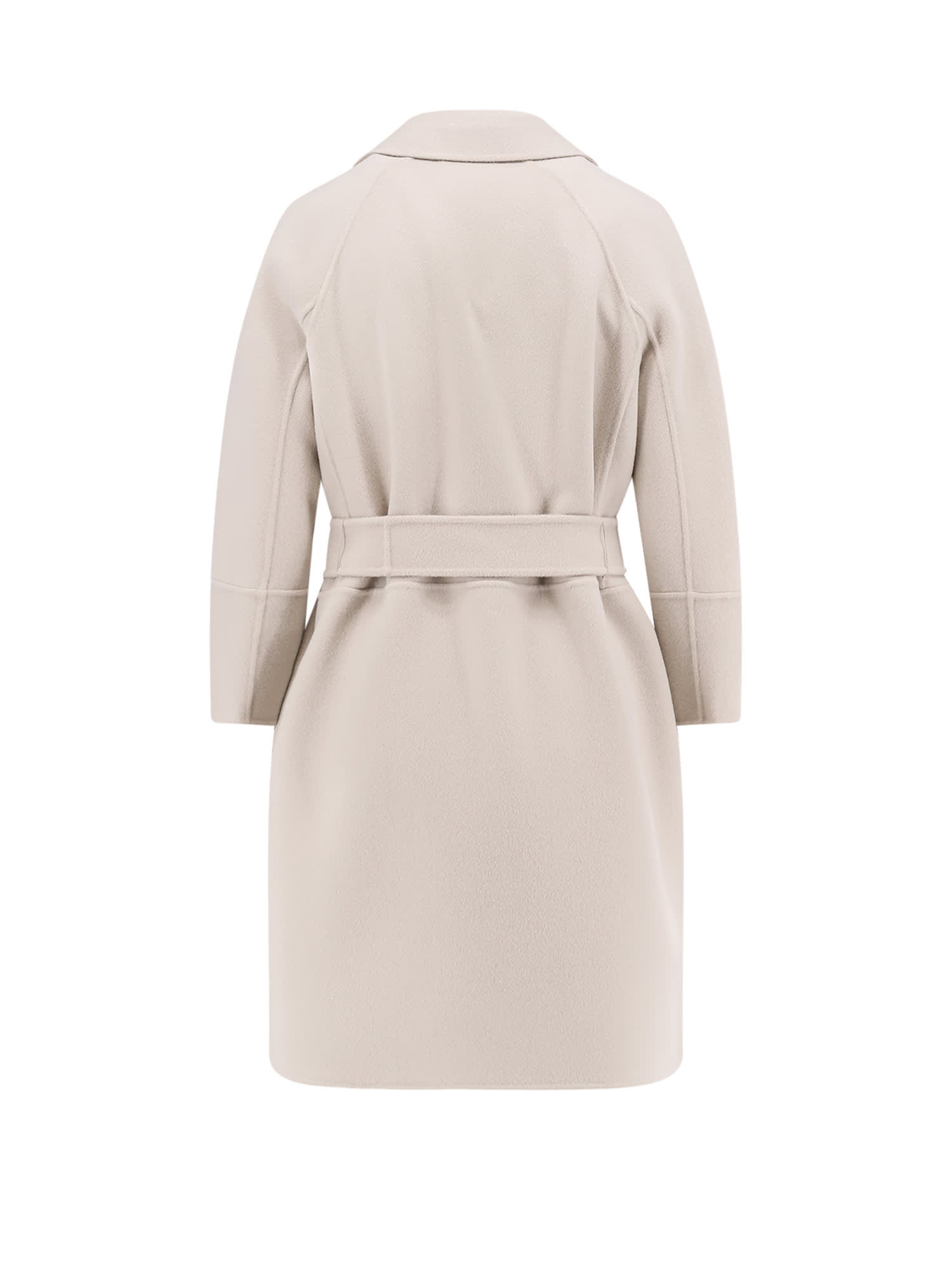 S Max Mara Arona Virgin Wool Coat In Neutral