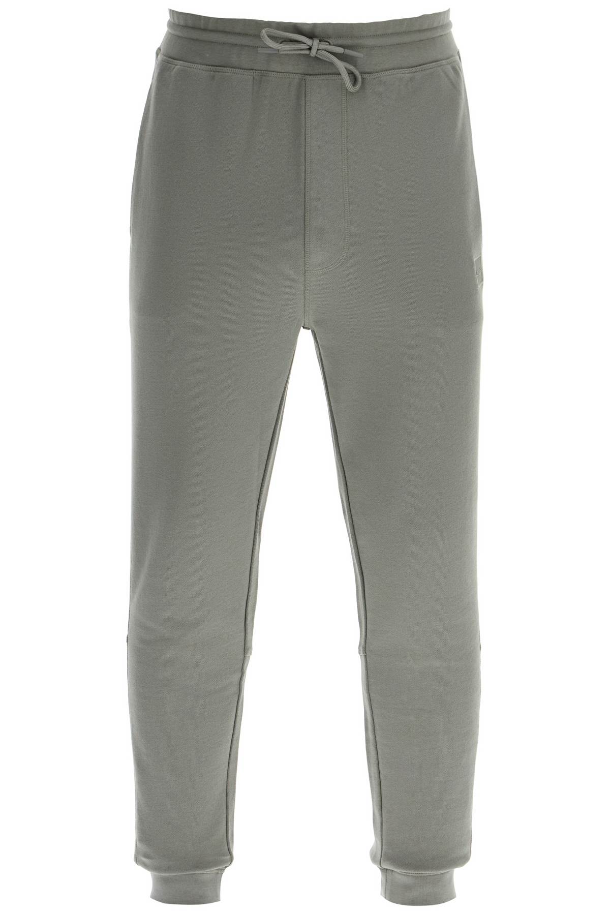 Mens High-waisted Regular Fit Cotton Pants Open Grey