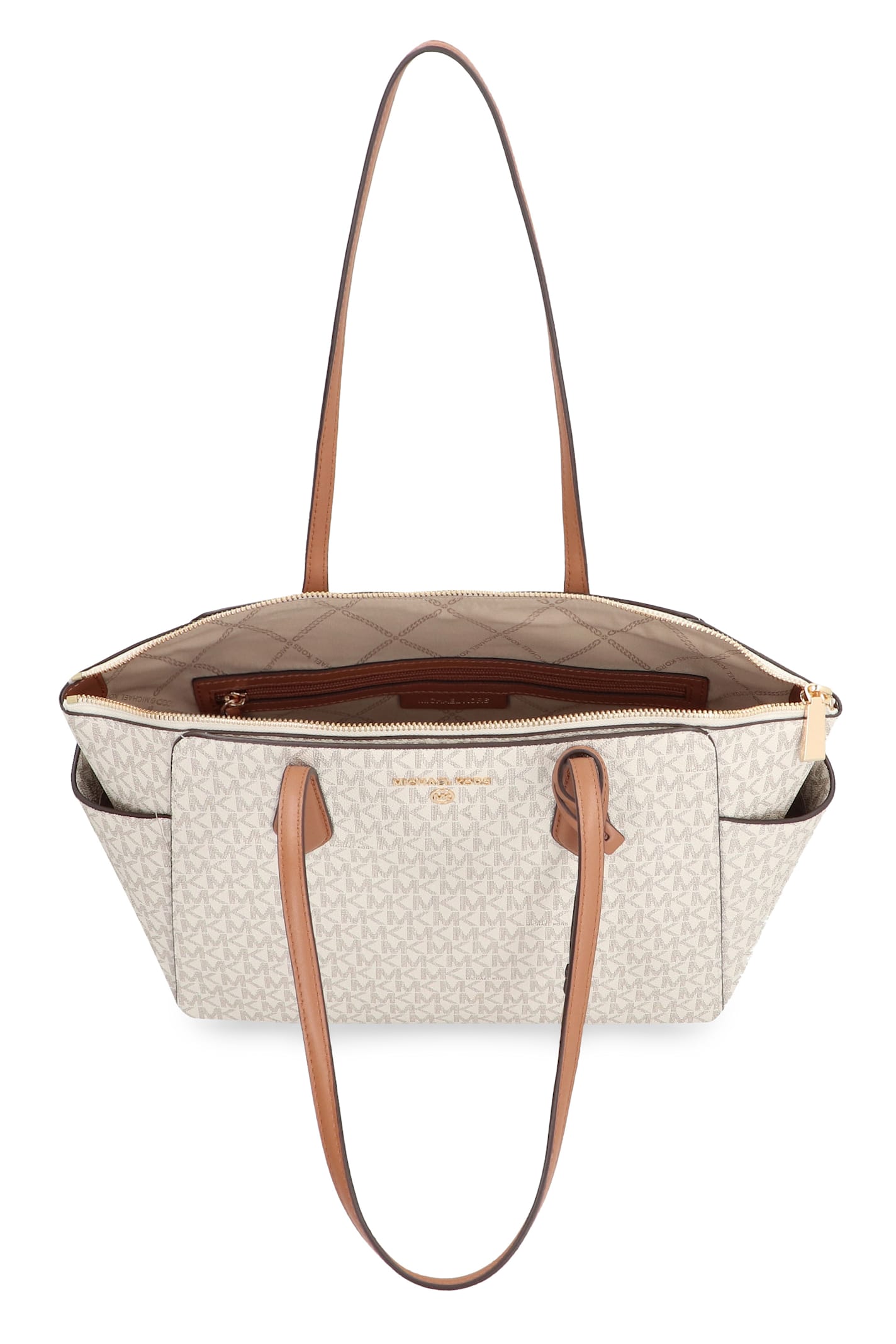 Michael Kors Marilyn Medium Tote Bag With Logo In Brown