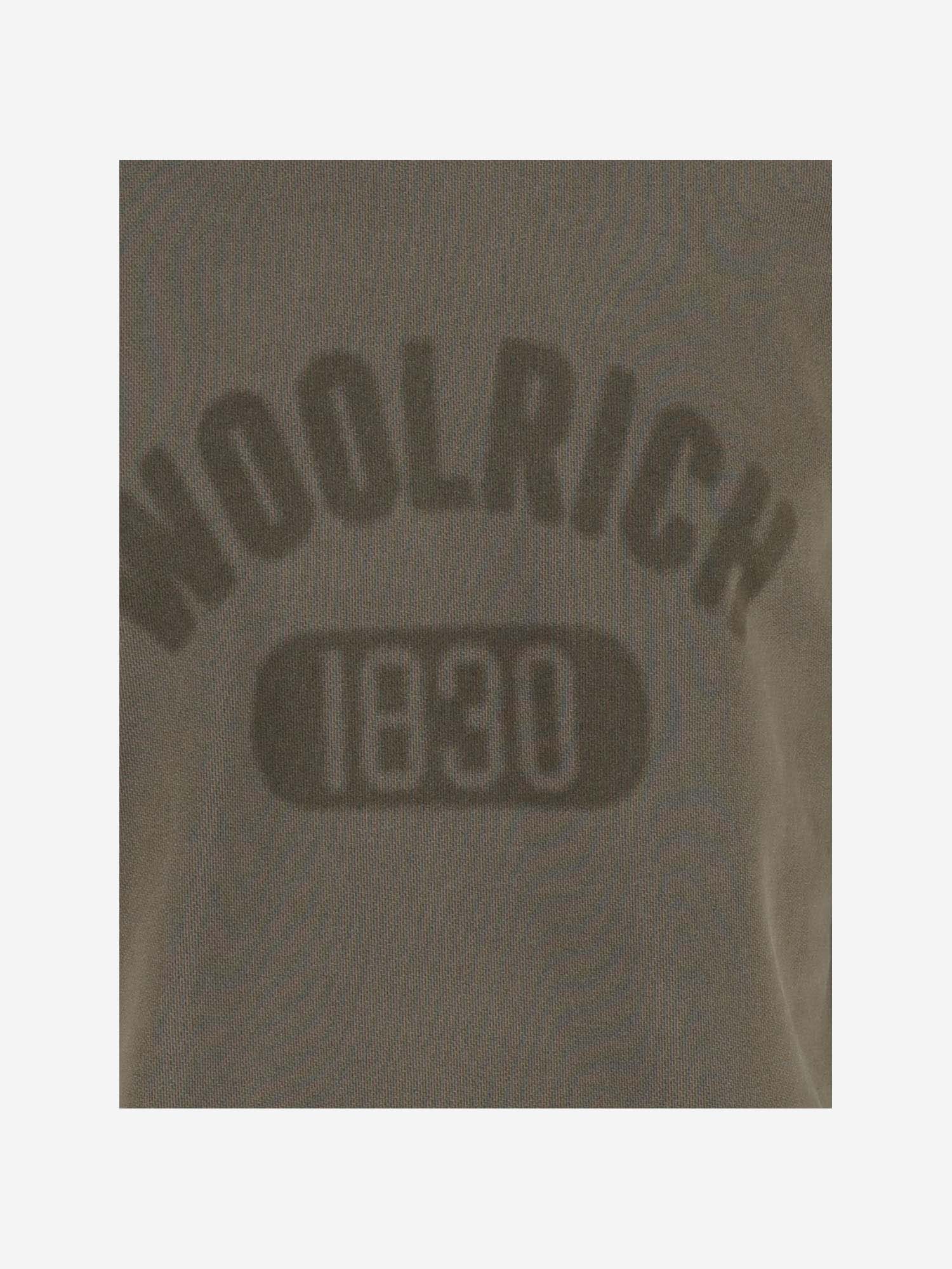 Shop Woolrich Cotton Sweatshirt With Logo In Green