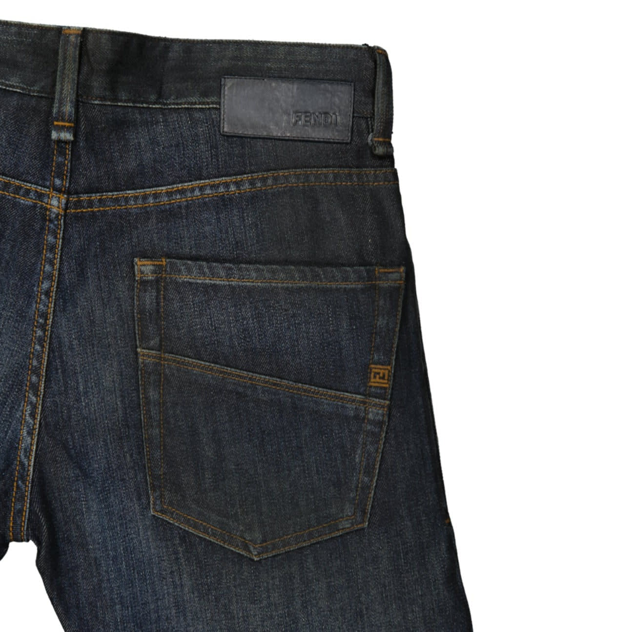 Shop Fendi Denim Jeans In Blue