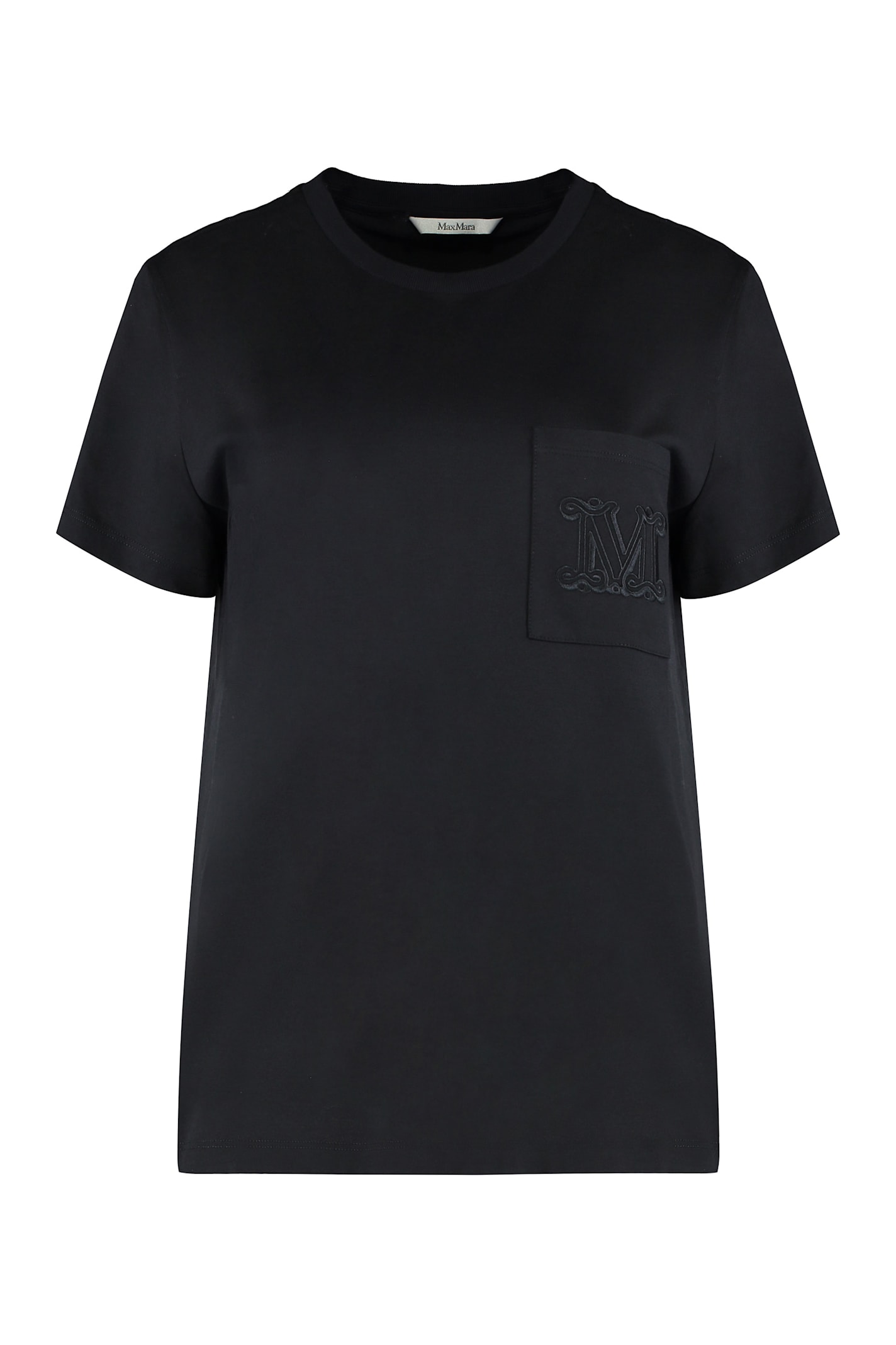 Max Mara T-shirt In Cotton Jersey In Black