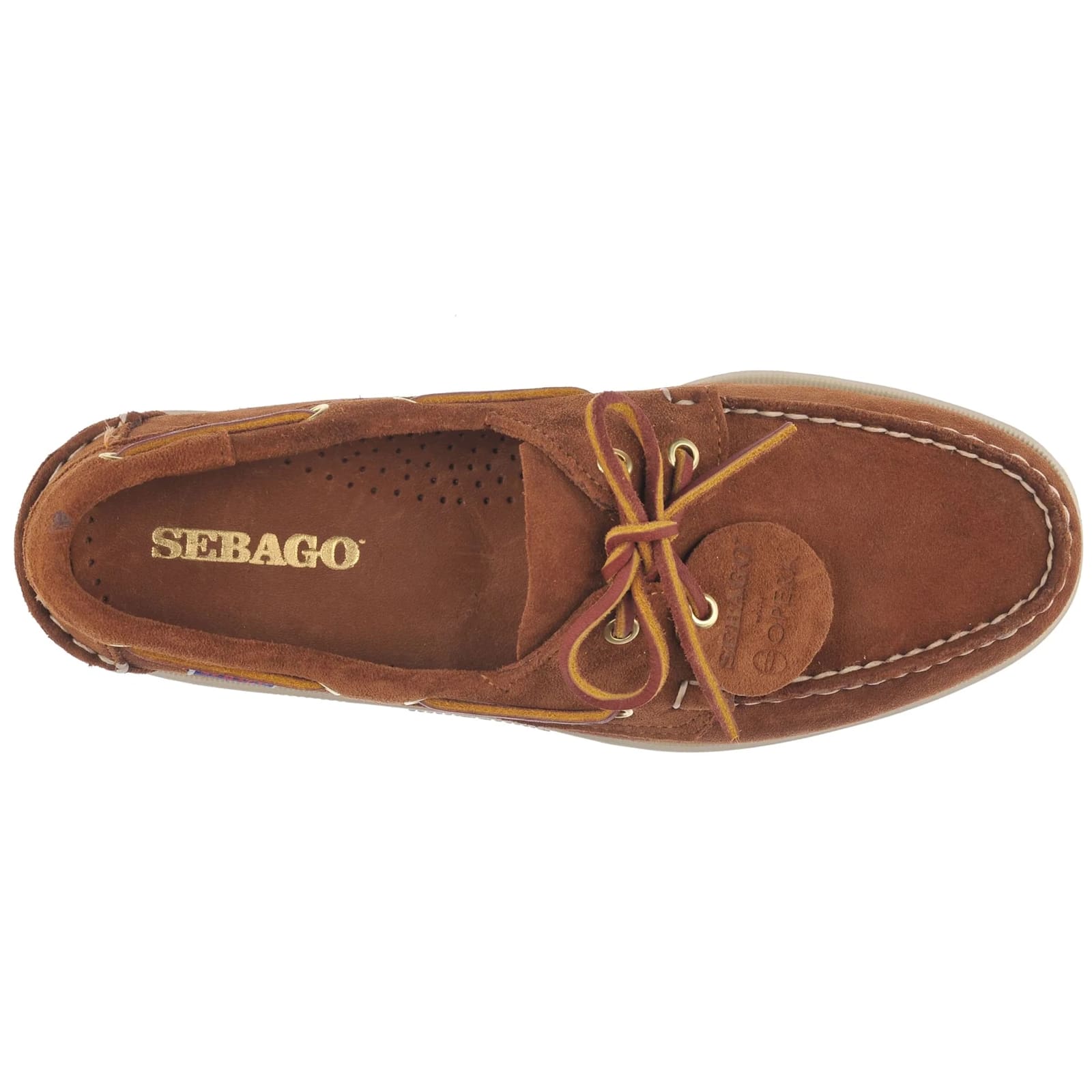 Sebago Italian Suede Moccasins With Hand-stitched Detailing In Afr Castagna