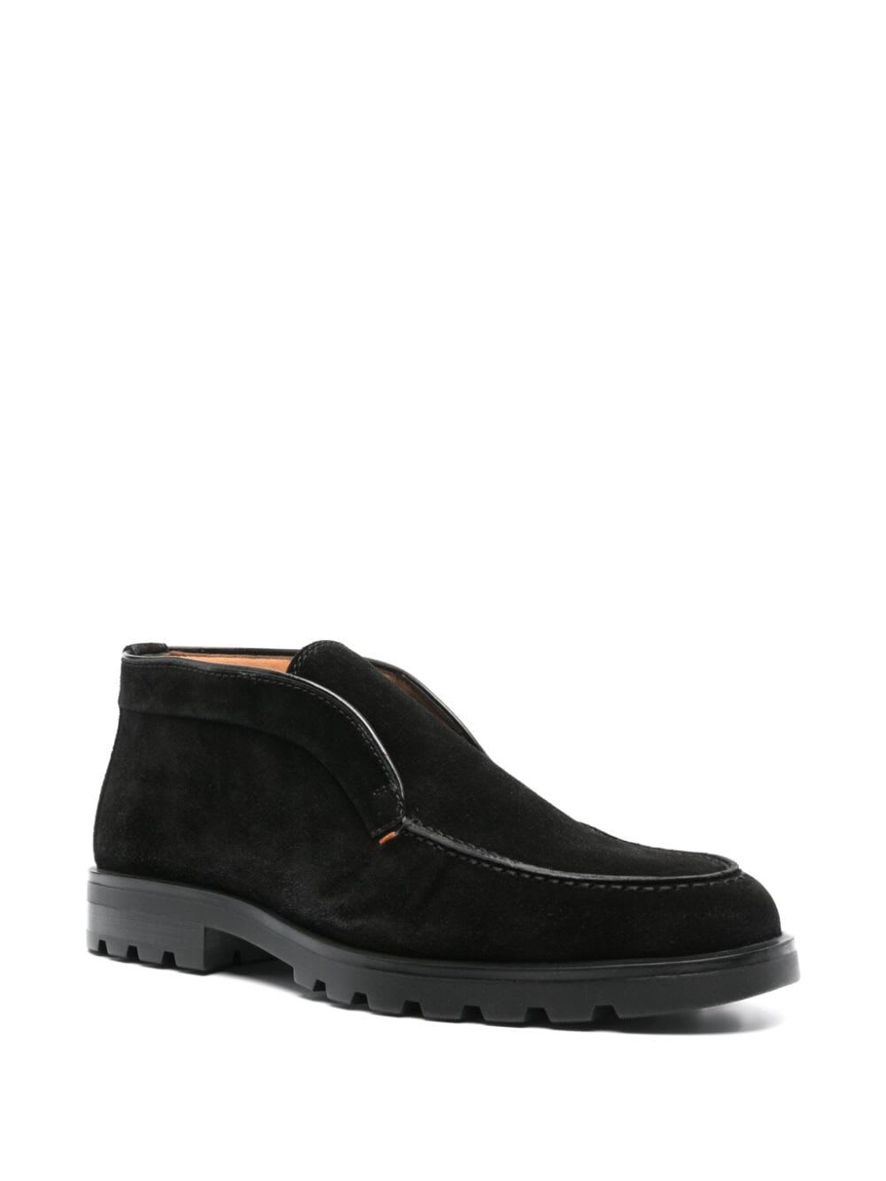 Shop Santoni Rock Loafer In Black