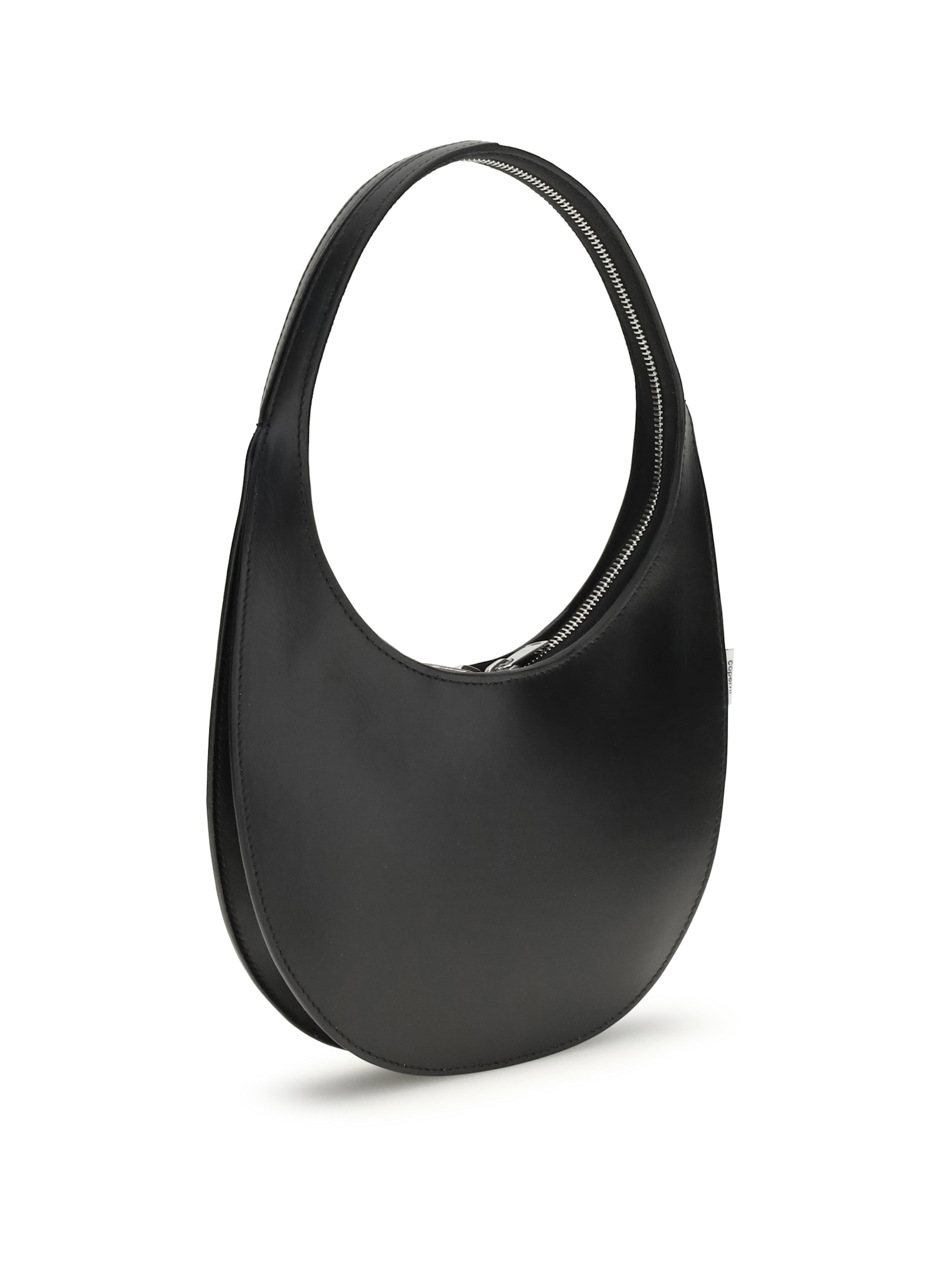 Coperni Soft Swipe Zip Shoulder Bag In Black