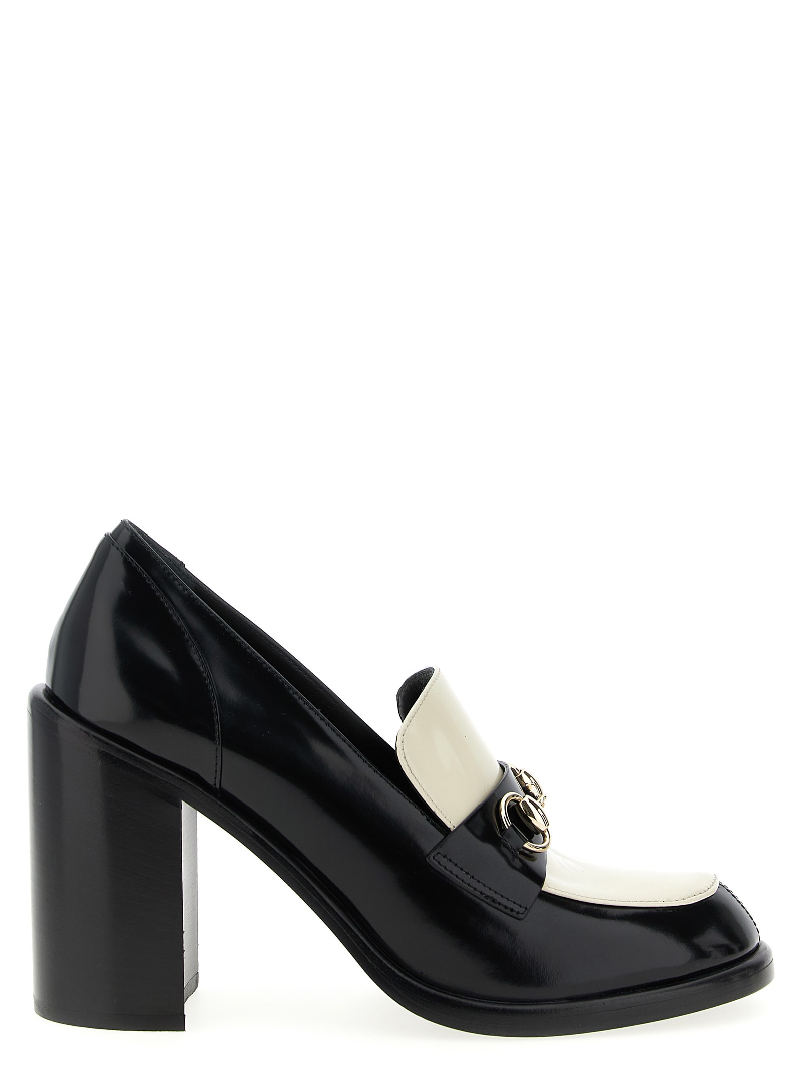 Gucci Stylish Two-tone Loafers Block Heel In Multi