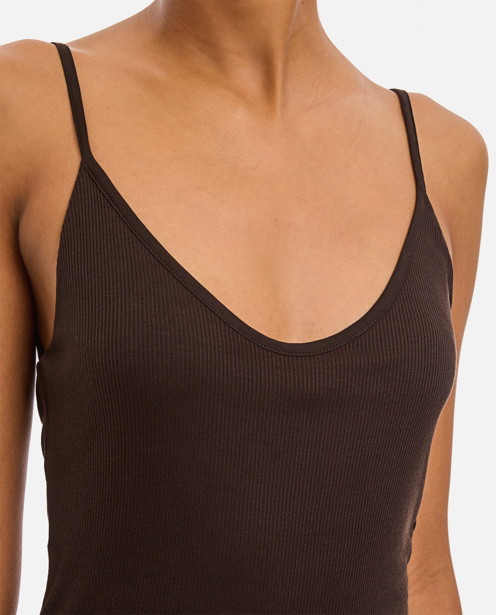Khaite Leesal Viscose Midi Dress In Dark Brown