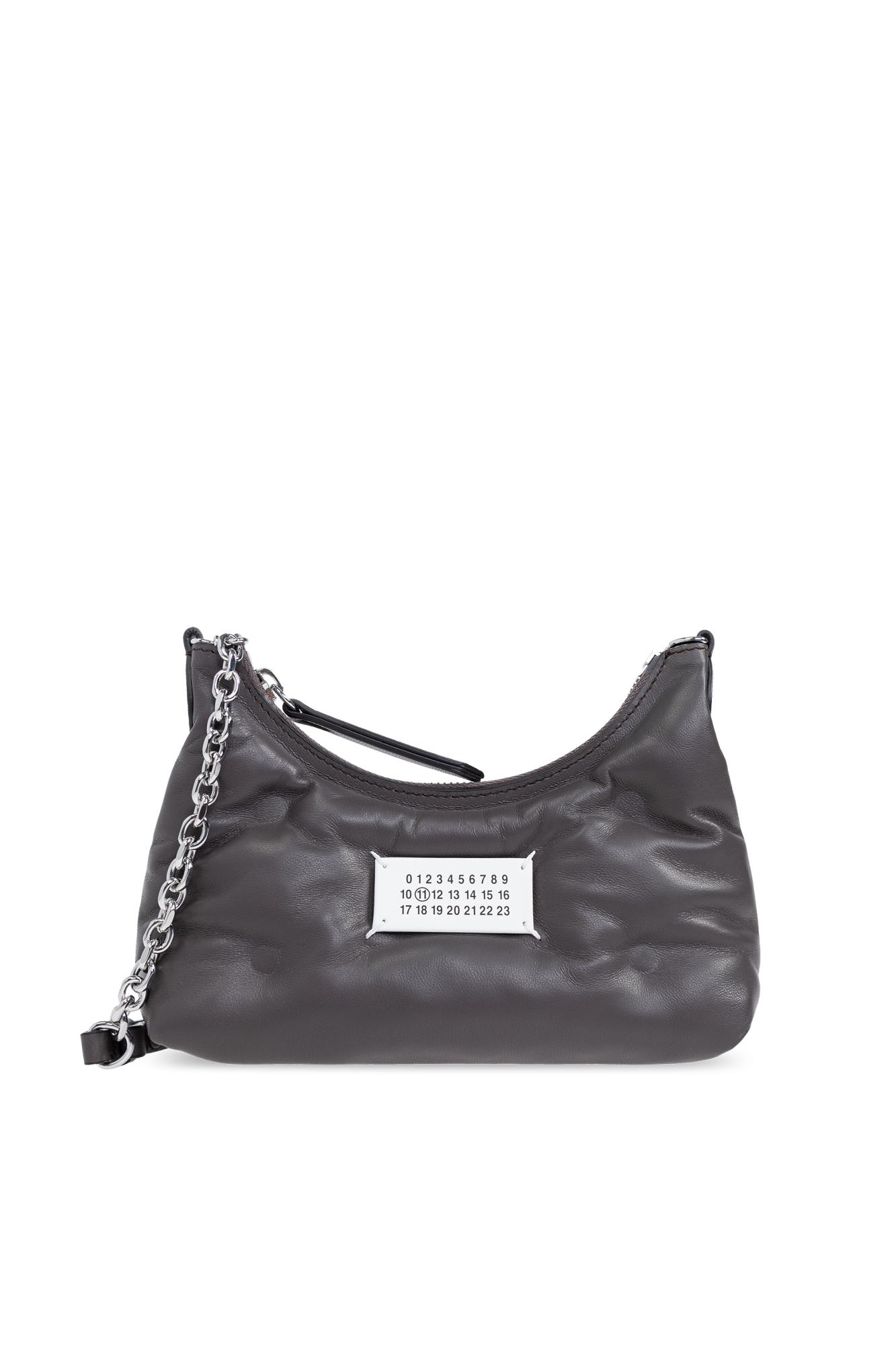 Shop Maison Margiela Micro Glam Slam Shoulder Bag In Elephant