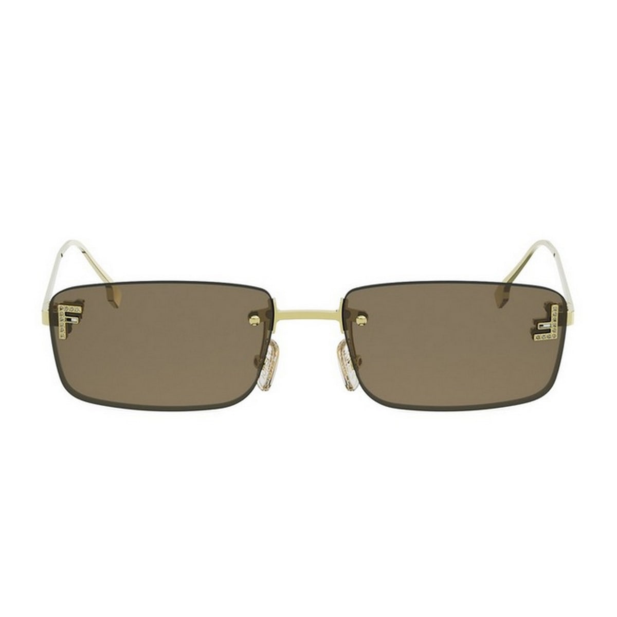 Fendi First Crystal Sunglasses In Gold