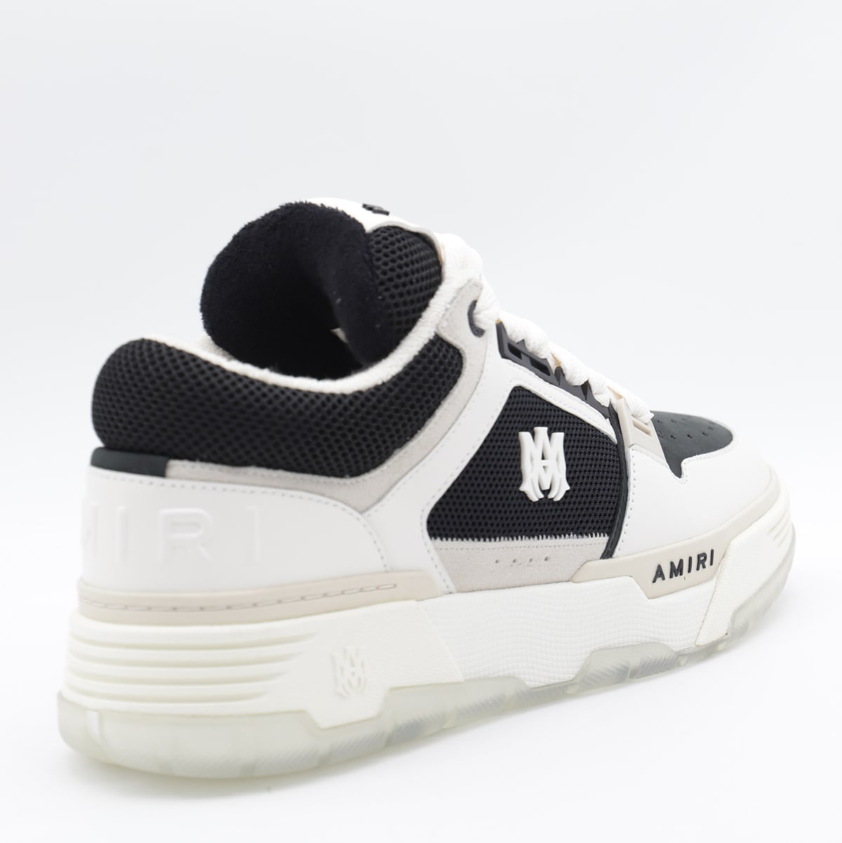 Amiri Ma-1 Leather And Mesh Sneakers In White