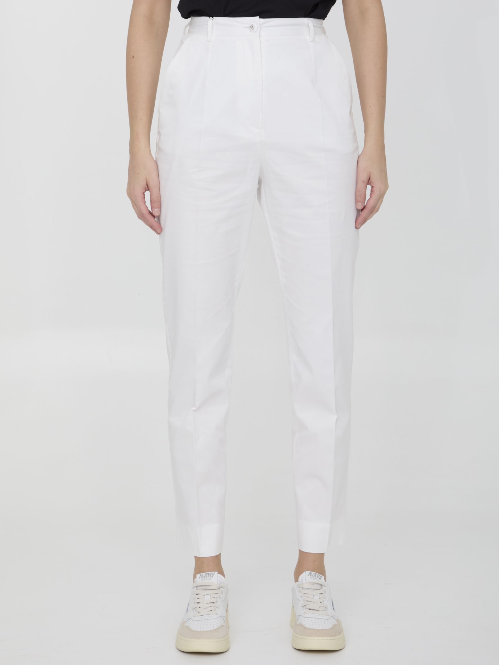 Dolce & Gabbana Cotton Pants In White