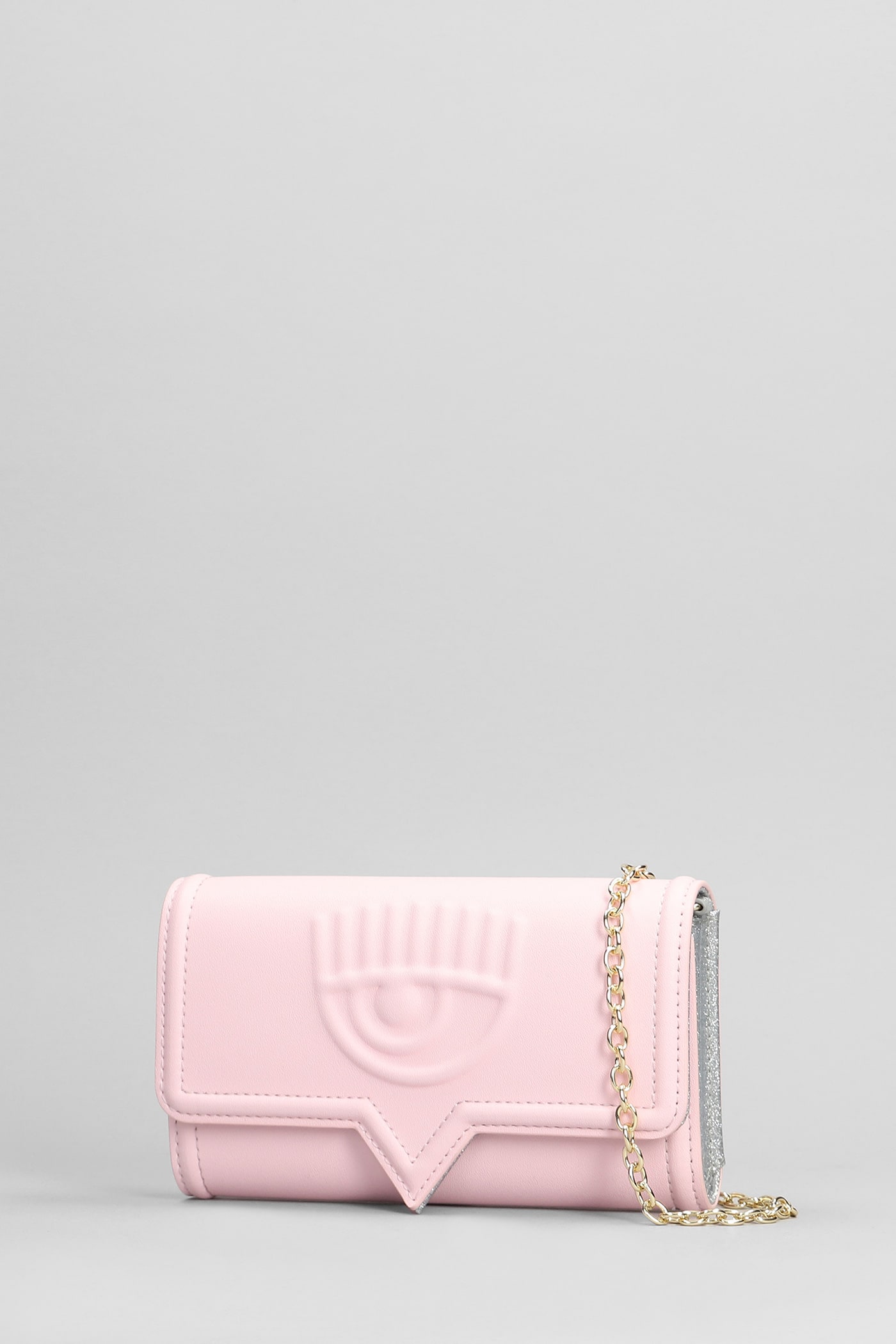 Shop Chiara Ferragni Clutch In Rose-pink Faux Leather