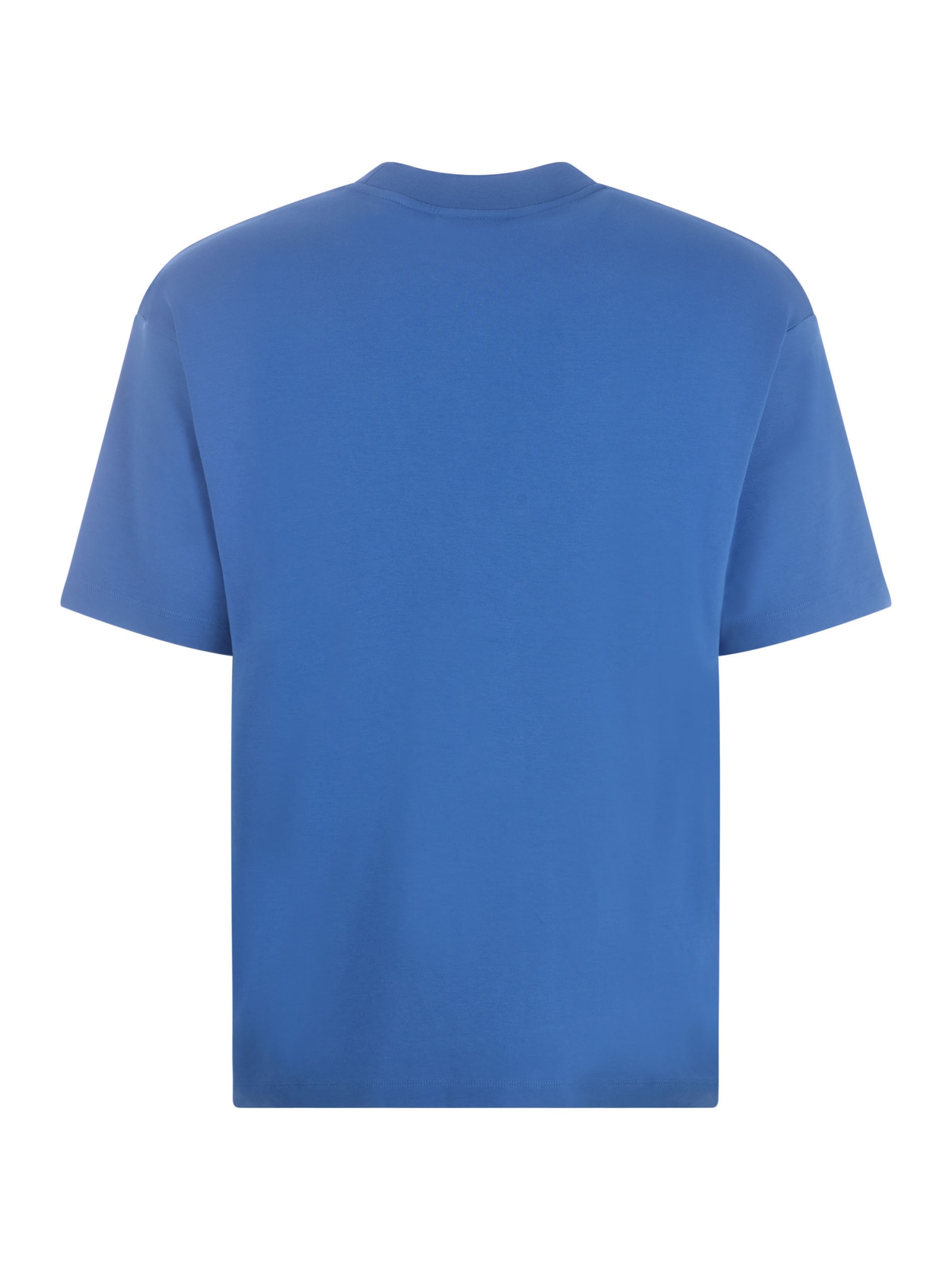Shop Drôle De Monsieur T-shirt Drole De Monsieur In Cotton In Bluette