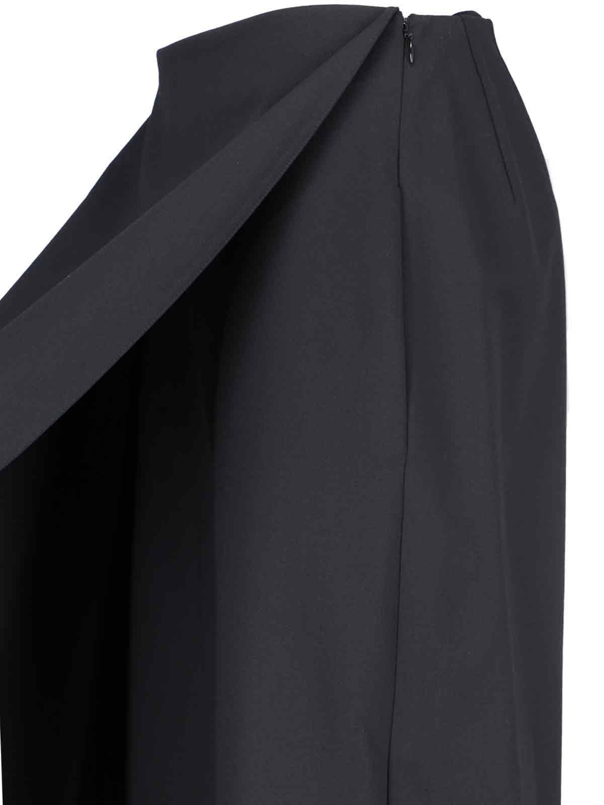 Shop Alaïa Asymmetrical Skirt In Black