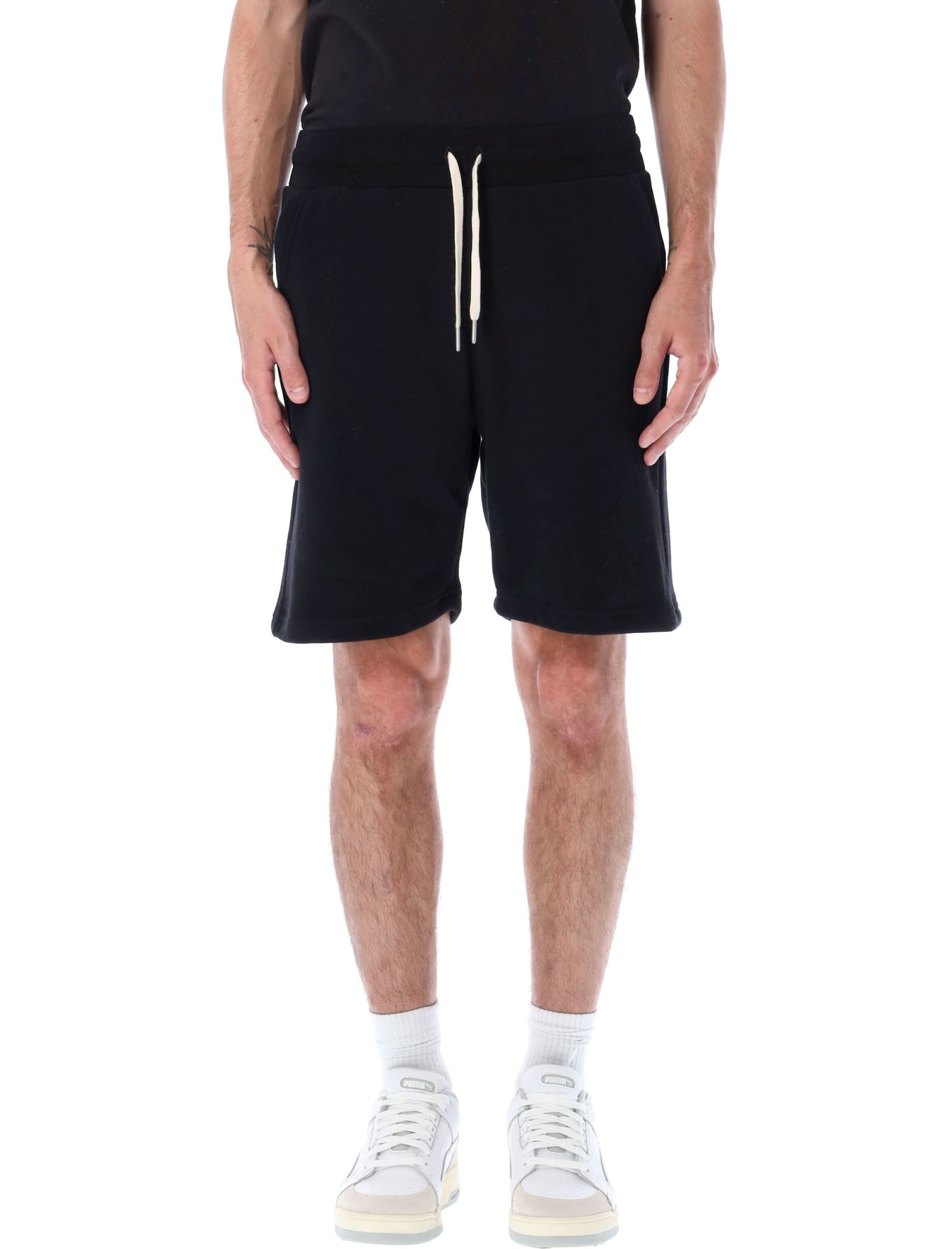 John Elliott Crimson Straight-leg Track Shorts In Black