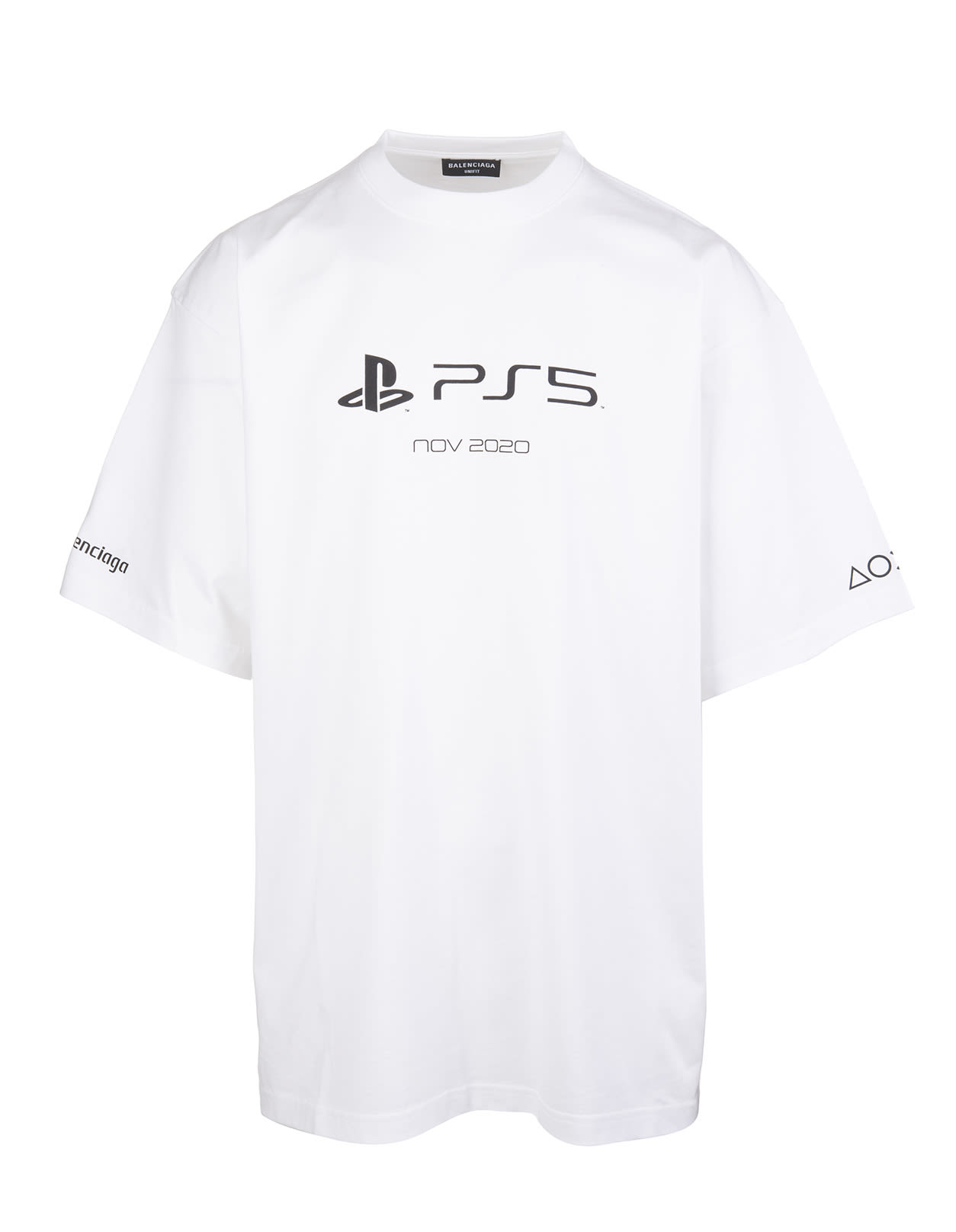 Balenciaga Man White Boxy Playstation T-shirt