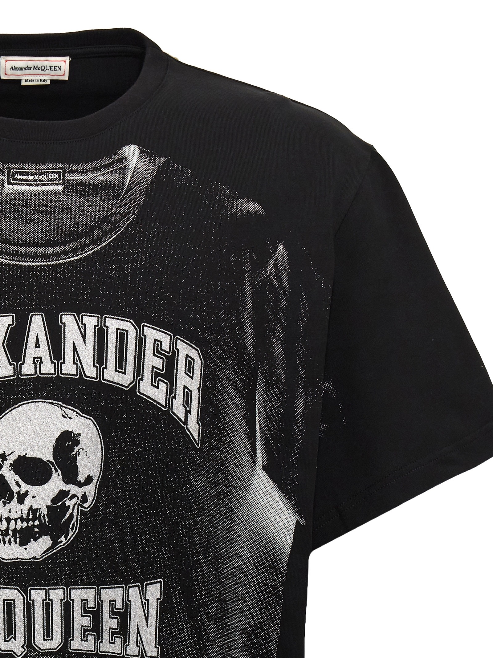 Shop Alexander Mcqueen Logo Print T-shirt In Black