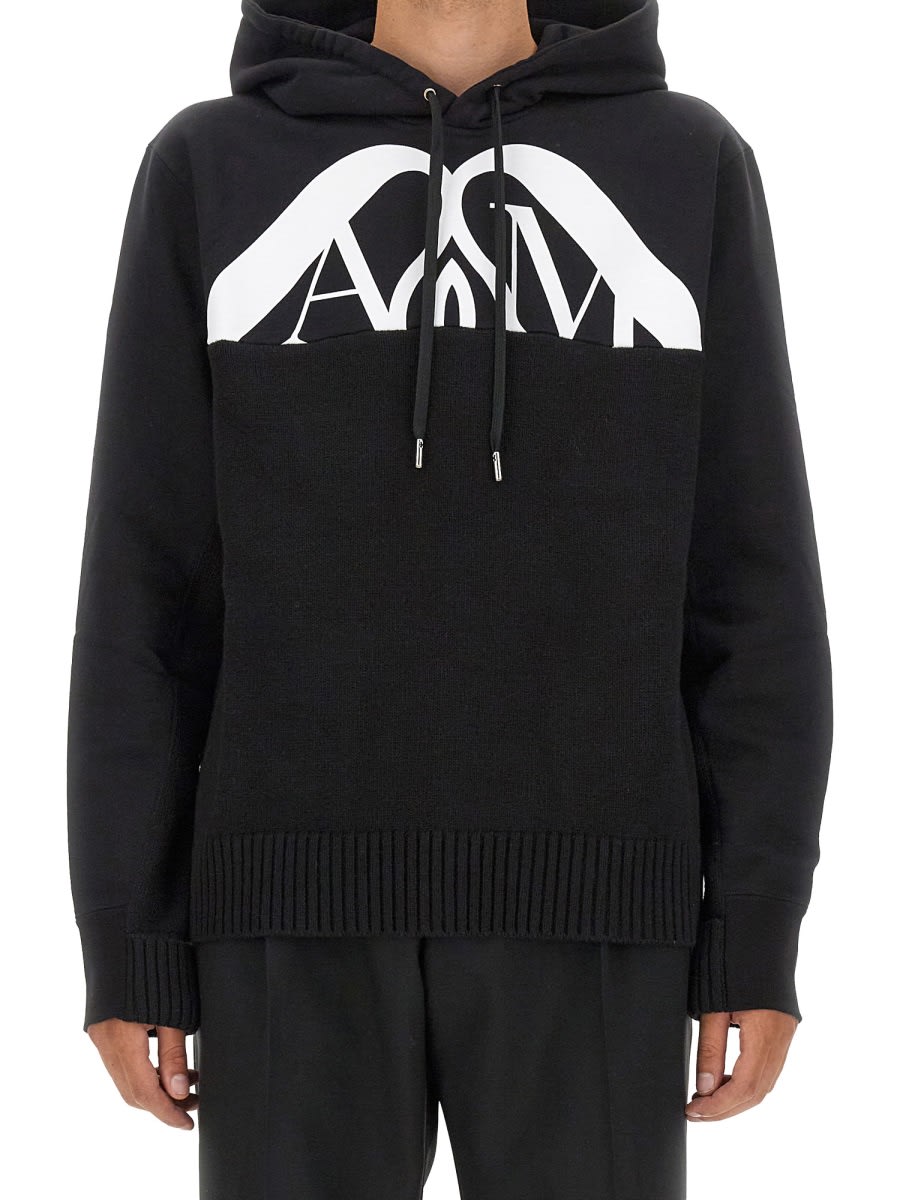 Shop Alexander Mcqueen Sweatshirt With Logo In Black