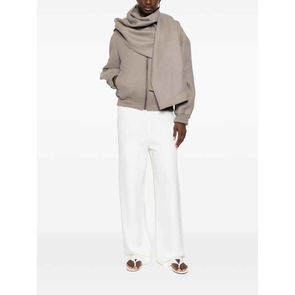 Aya Muse Tuli Wool-blend Scarf Jacket In Gray