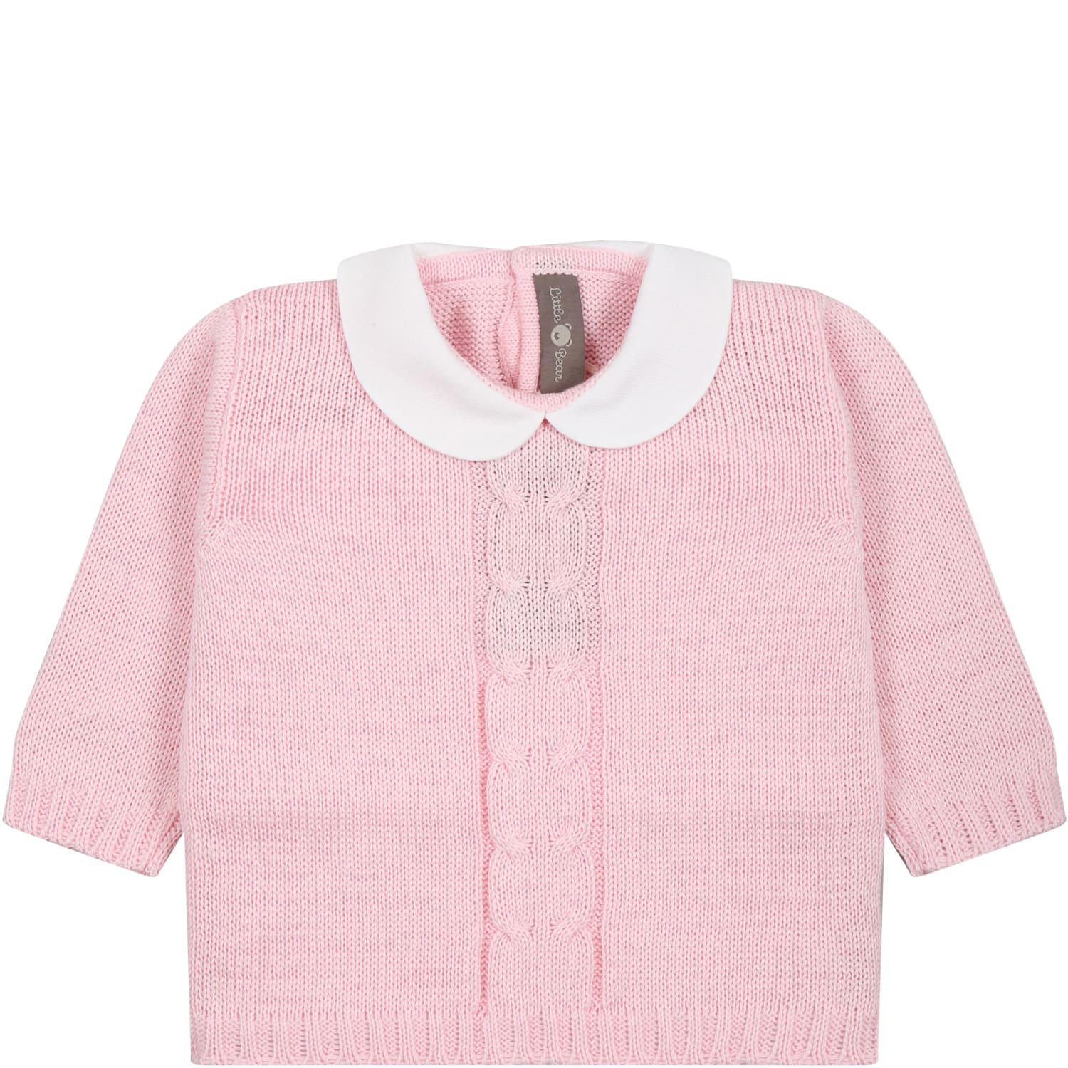 LITTLE BEAR PINK SWEATER FOR BABY GIRL