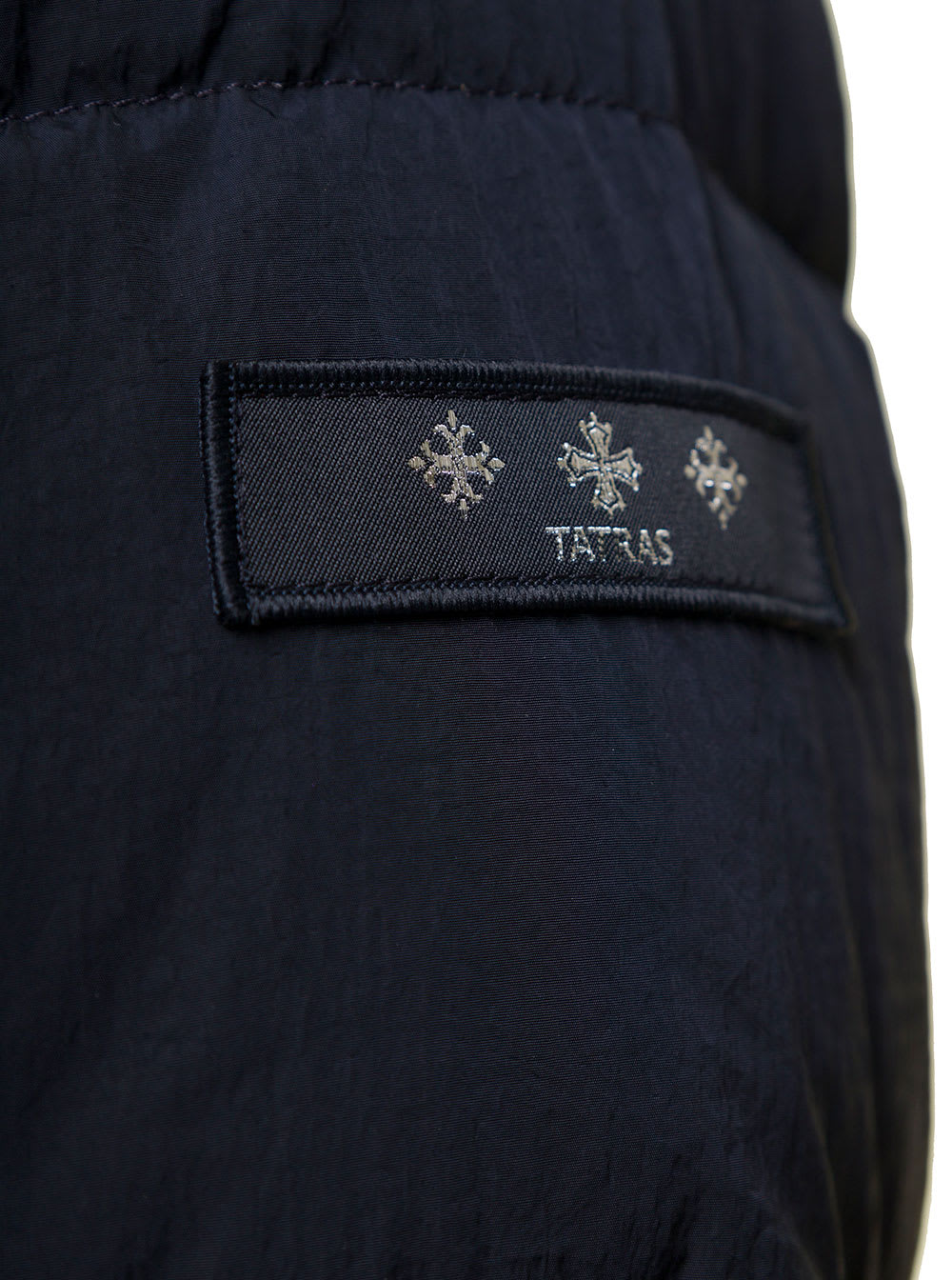 Shop Tatras Sinami Blue Down Jacket With Logo Patch In Nylon Man In Navy