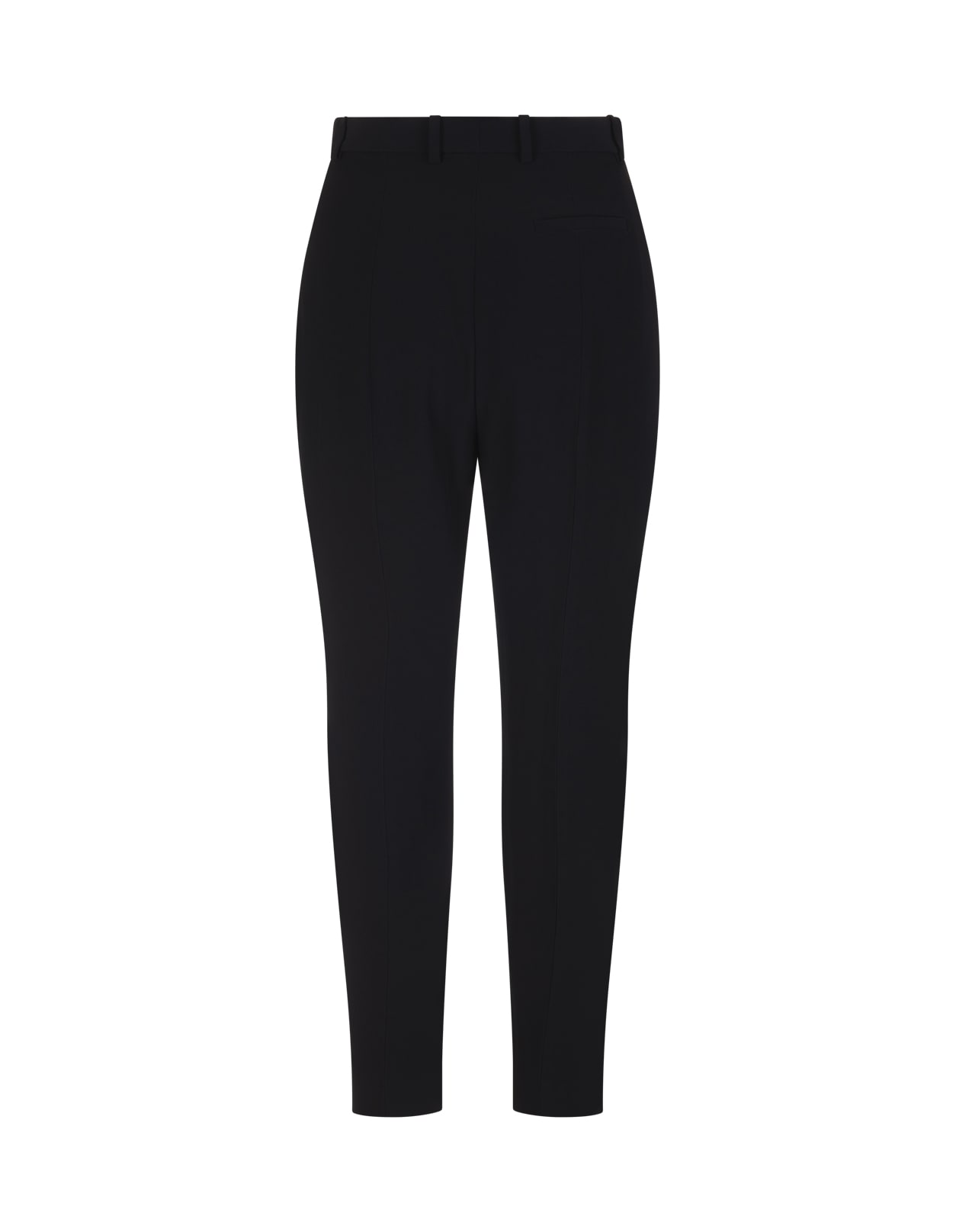 Shop Alexander Mcqueen Woman Black High Waist Tailored Trousers In Nero