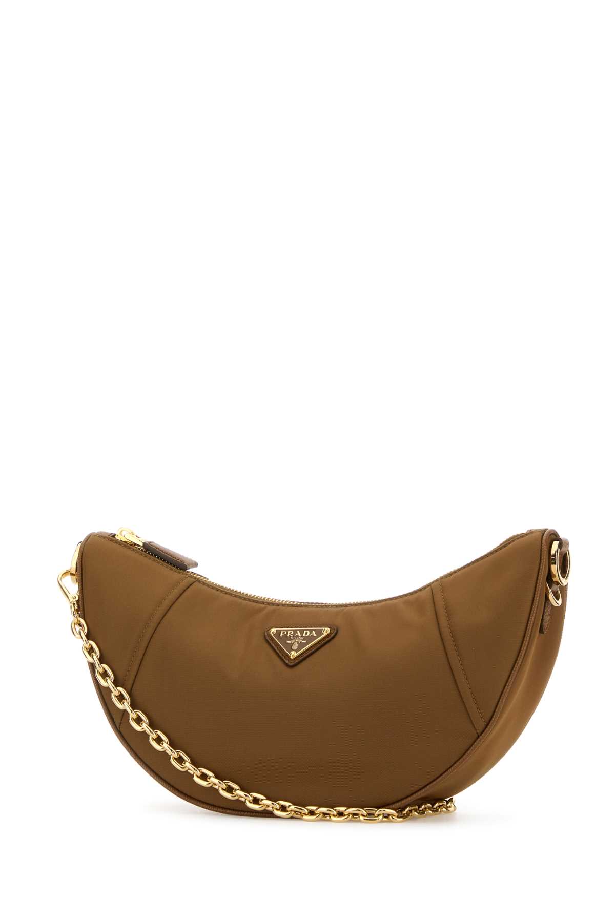 Prada Womens Brown Re-nylon Brand-plaque Shoulder Bag In Brown