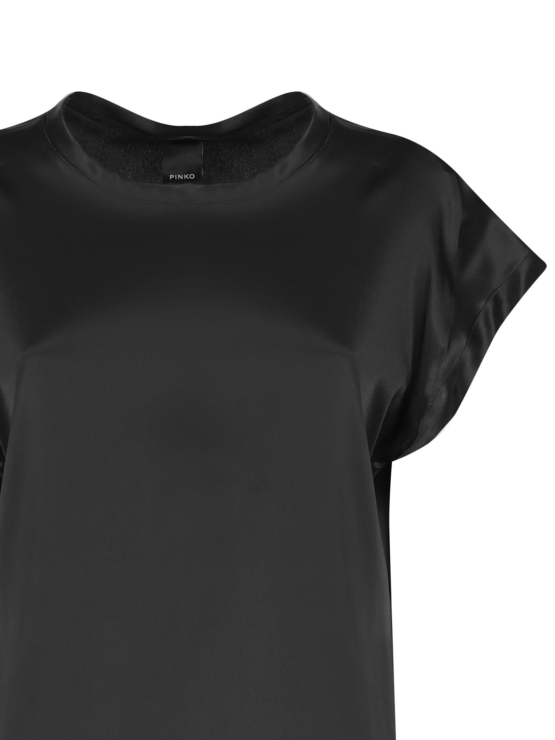 Shop Pinko T-shirt In Raso Elasticizzato In Black