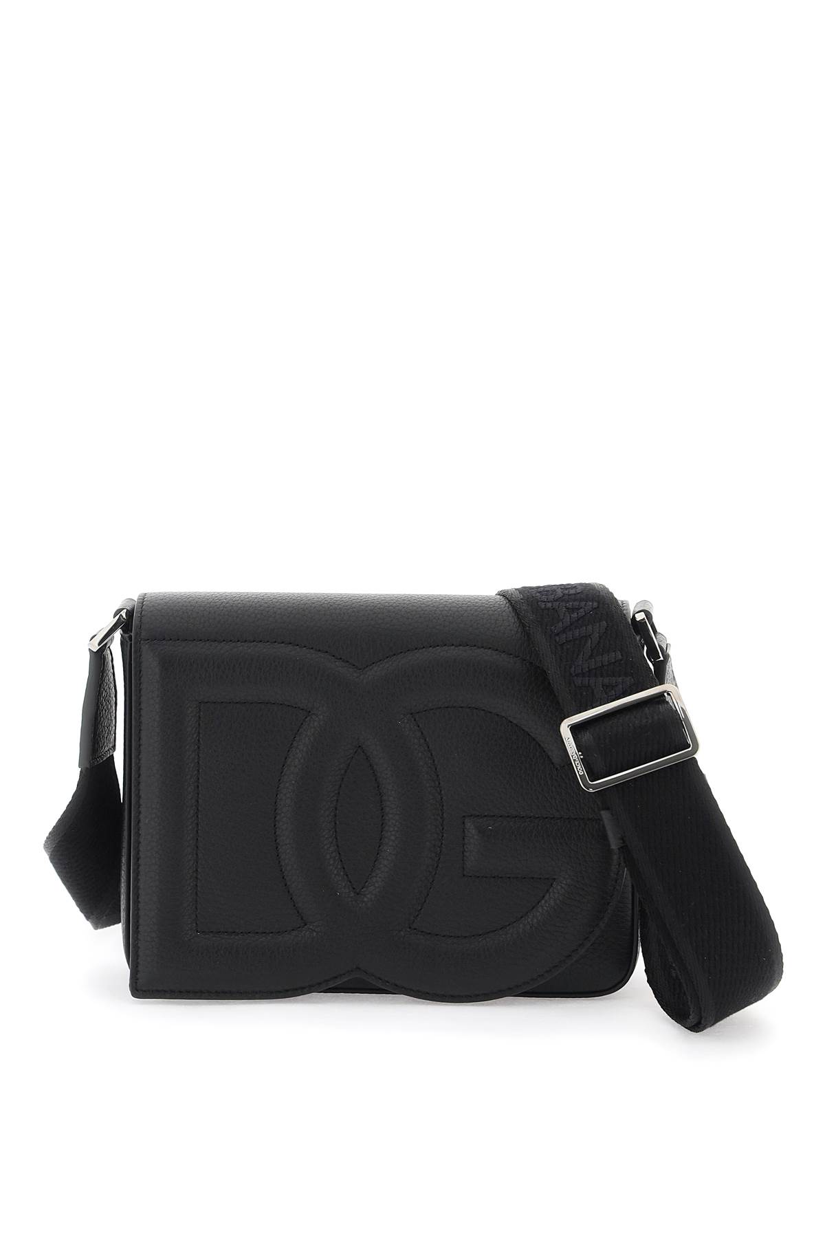 Shop Dolce & Gabbana Medium-sized Dg Logo Shoulder Bag In Nero (black)