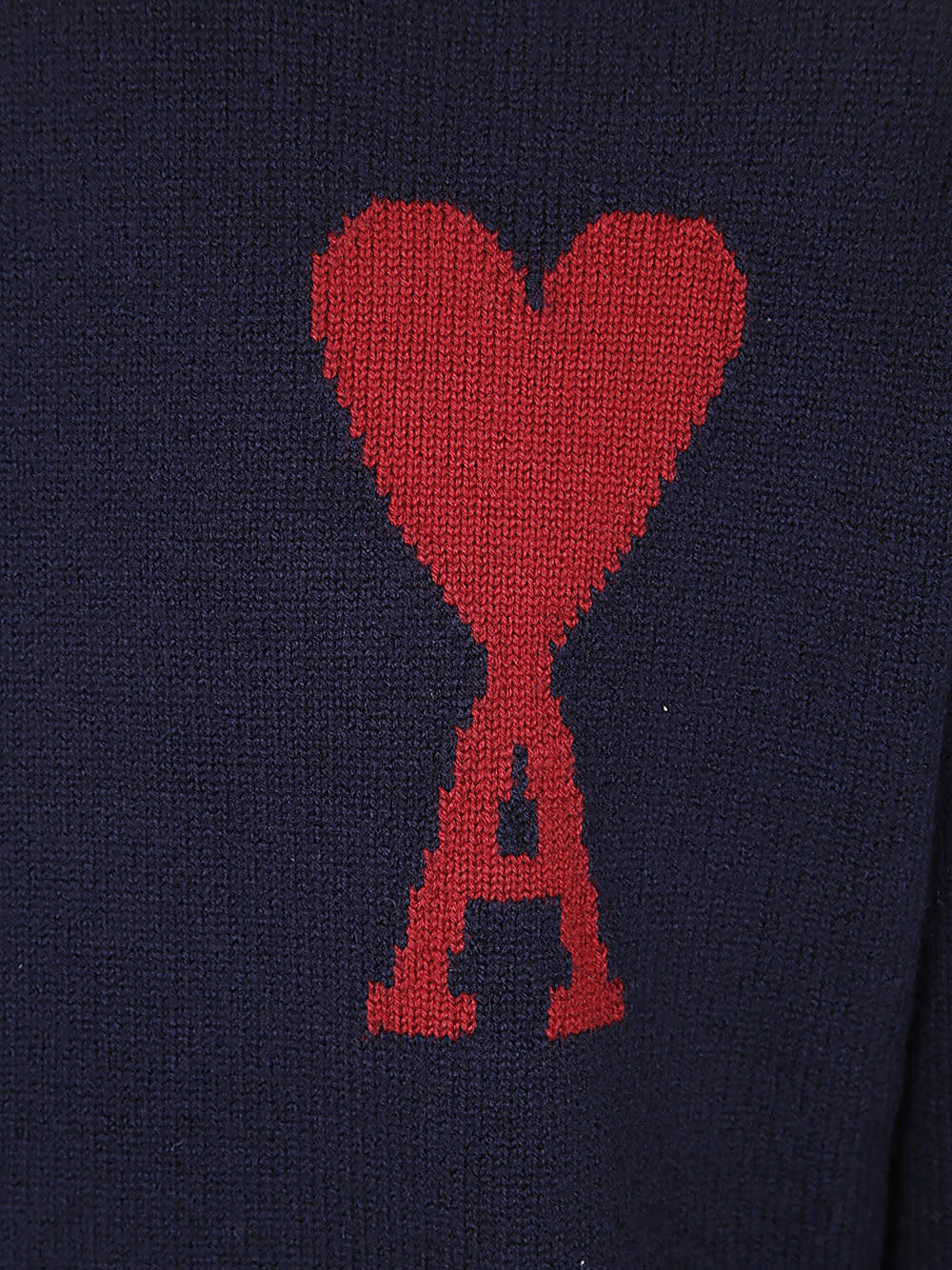 Shop Ami Alexandre Mattiussi Red Adc Sweater In Navy Red