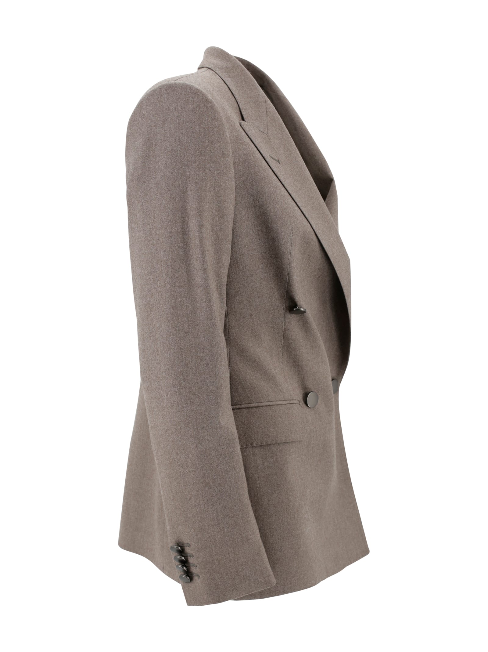 Tagliatore Tailored Jacket With Back Vent And Flap Pockets In Brown