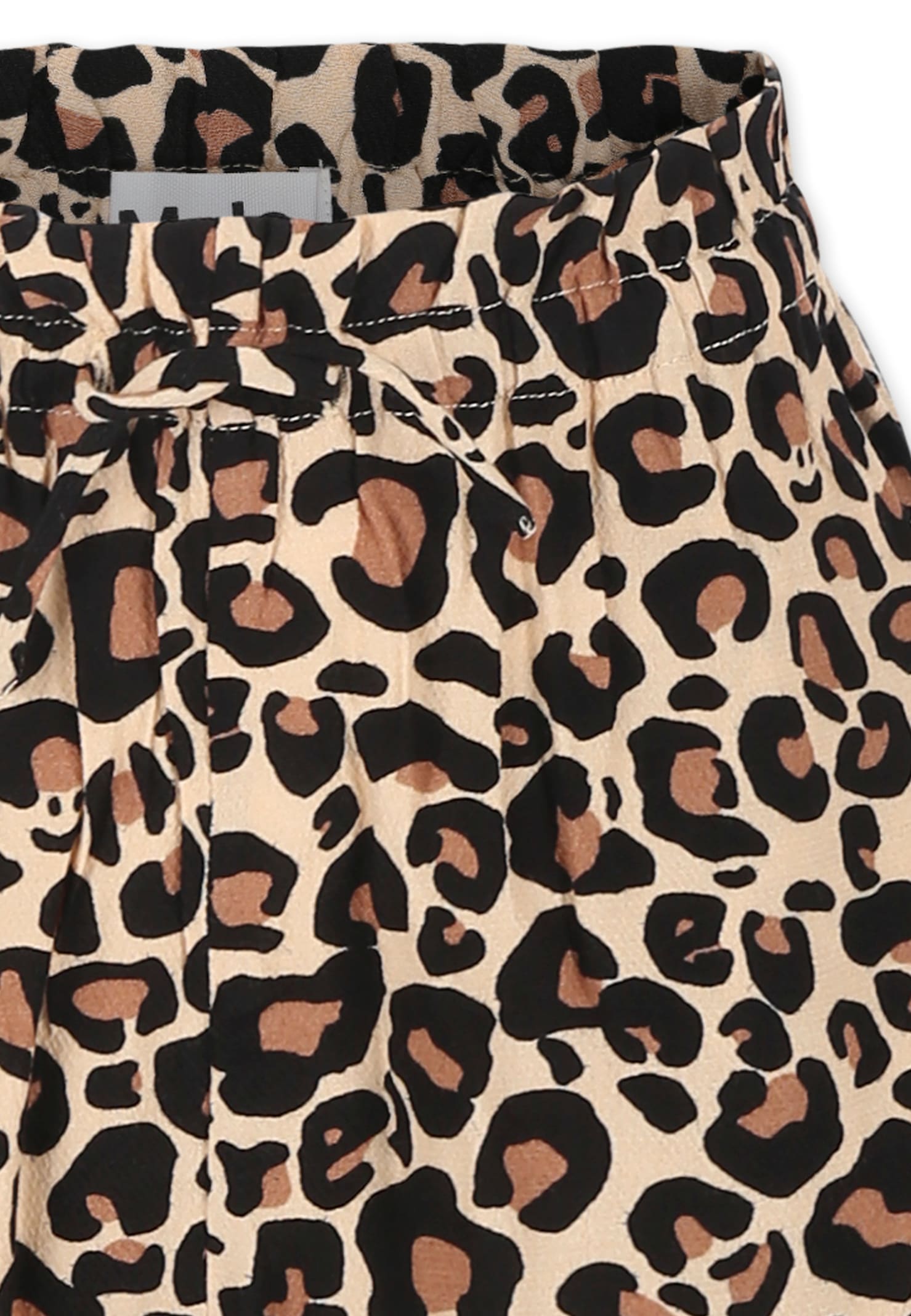 Molo Brown Shorts For Girl With Spotted Print In Brown