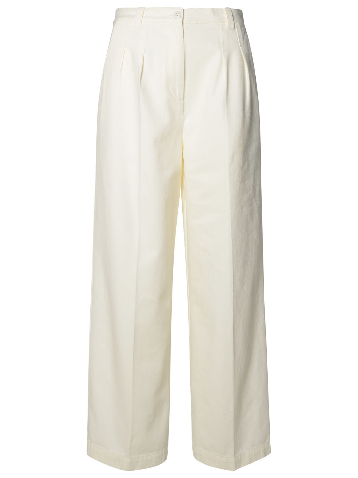 Shop Apc White Cotton Pants