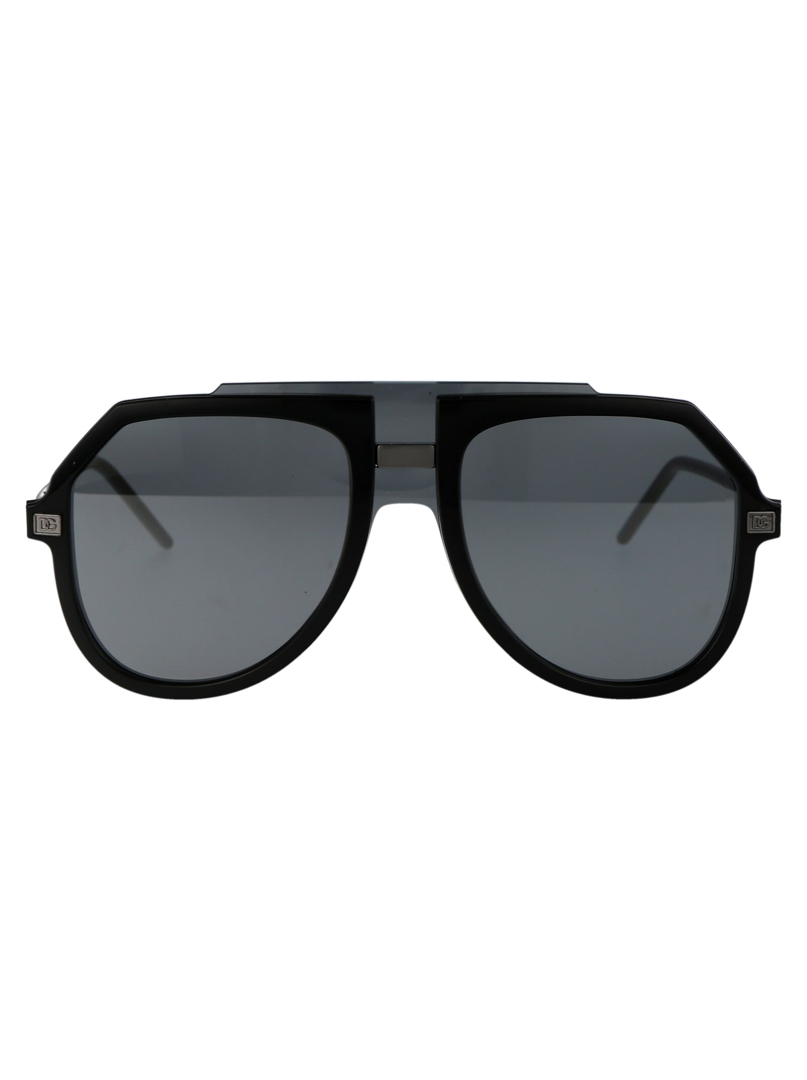 Shop Dolce &amp; Gabbana Eyewear 0dg6195 Sunglasses In 501/6g Black