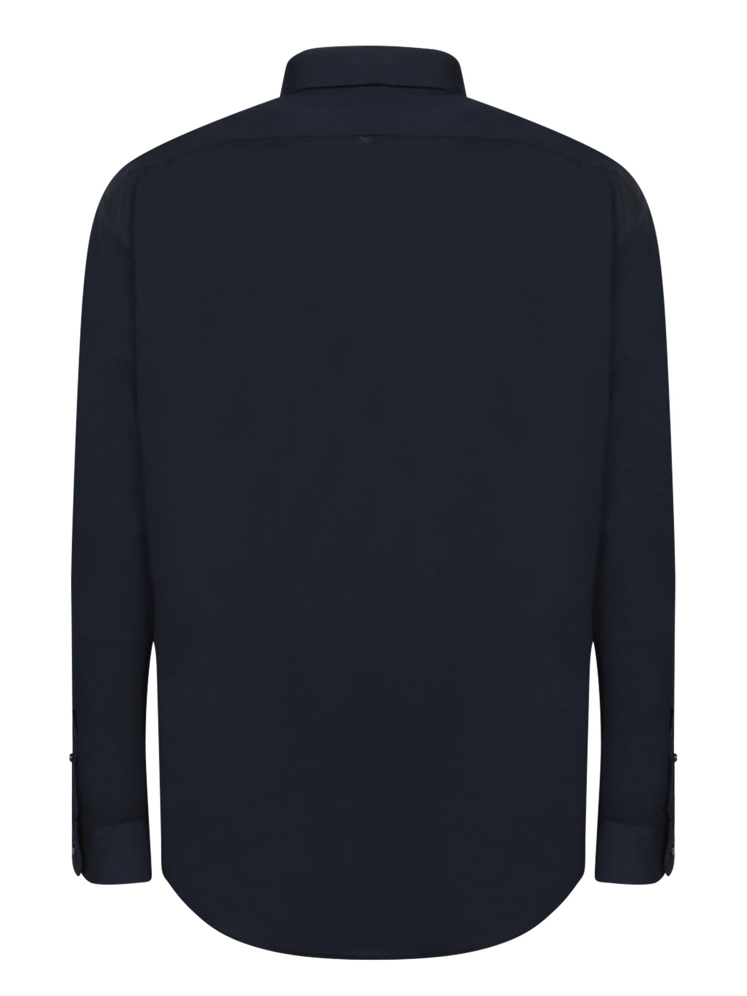 Shop Zegna Blue Cotton Piquet Shirt