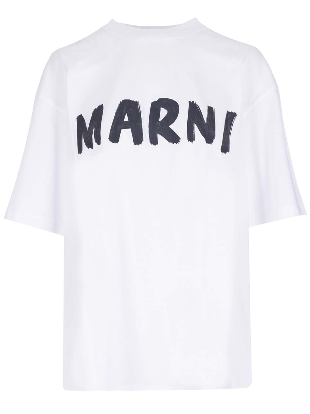 Shop Marni Oversized Signature T-shirt In White