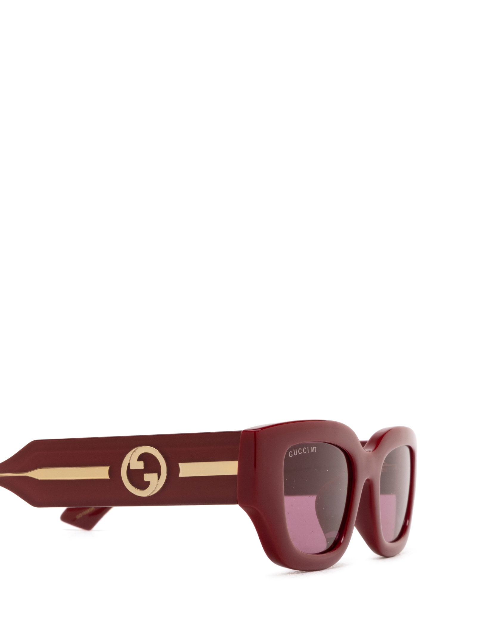 Shop Gucci Gg1558sk Burgundy Sunglasses