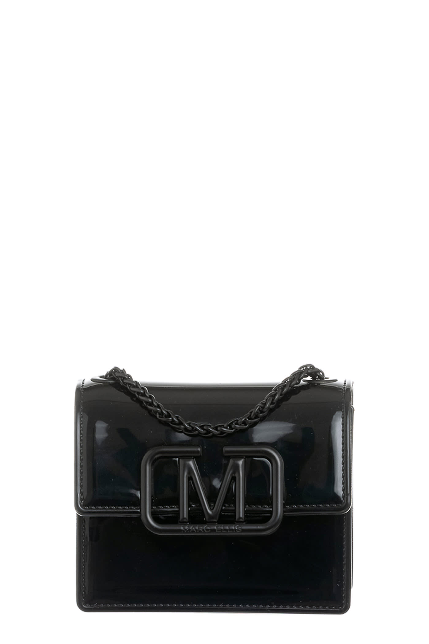 Marc Ellis Flat Supermee Shoulder Bag In Black Leather