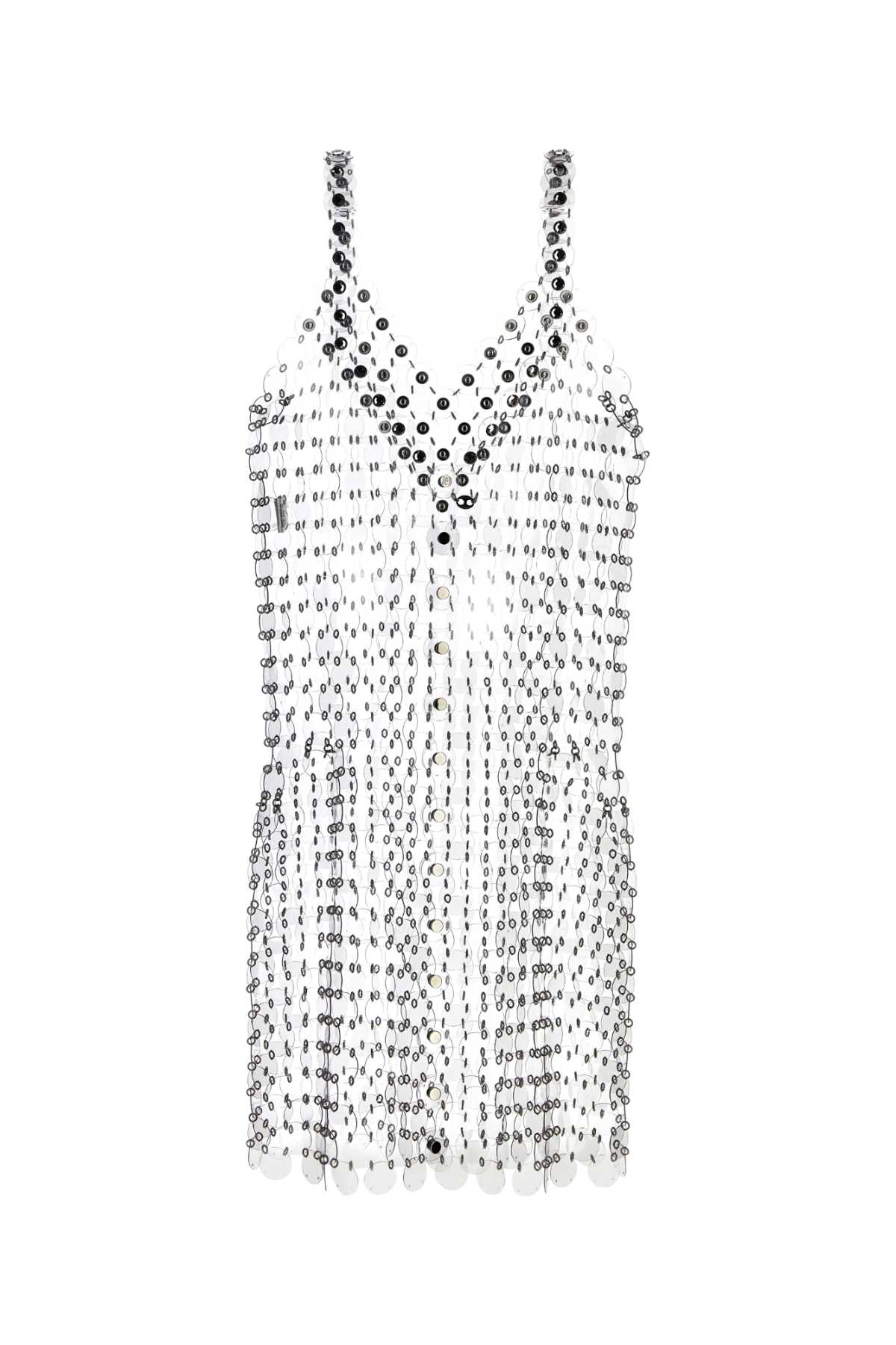 Shop Rabanne Transparent Pvc Mini Dress In P141