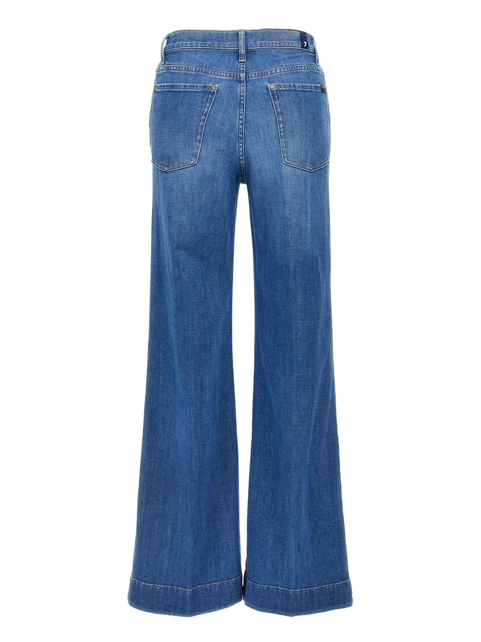 7 For All Mankind Tailorless Flare Jeans Enhancing Silhouette In Blue