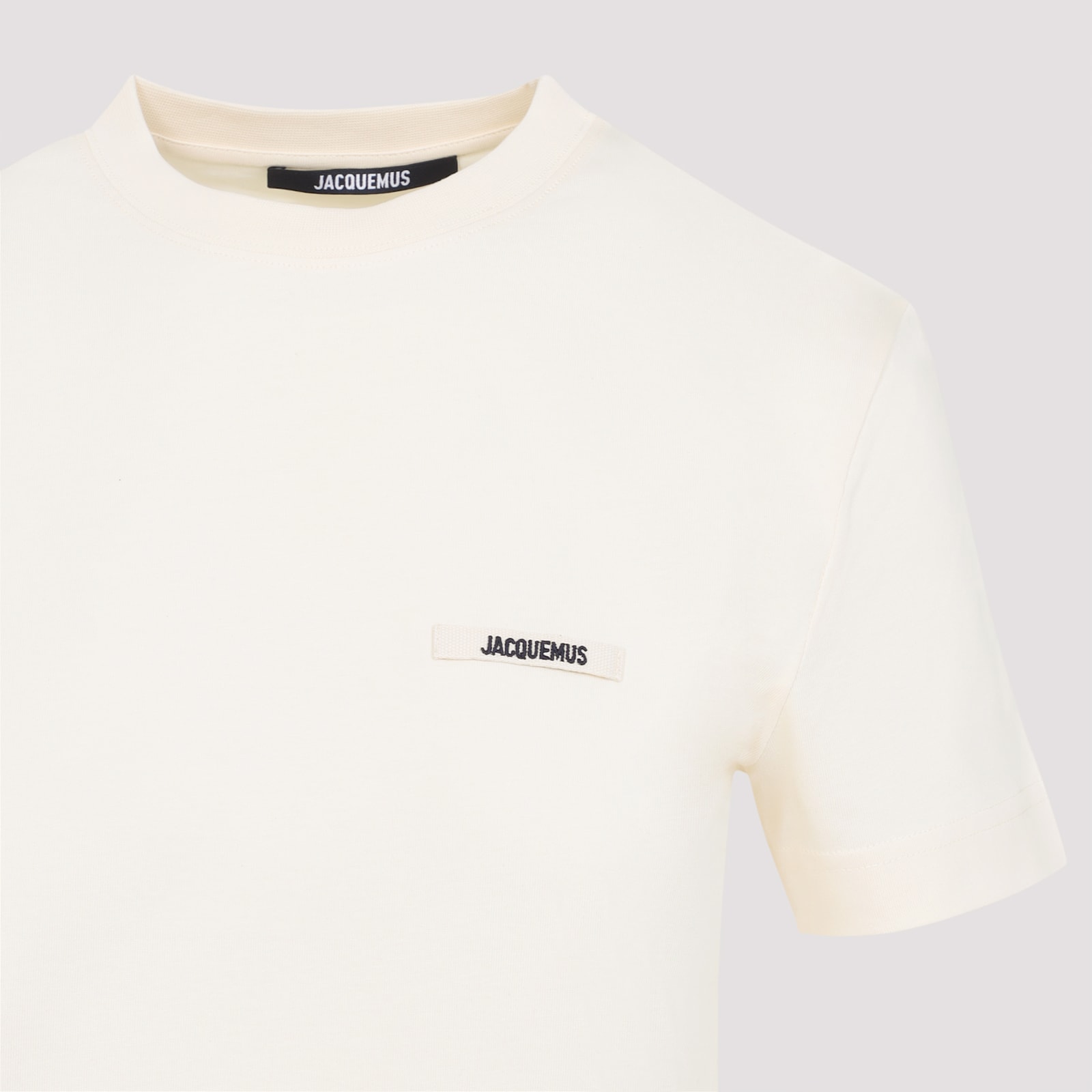 Jacquemus Le Tshirt Gros Grain Short Sleeve In White